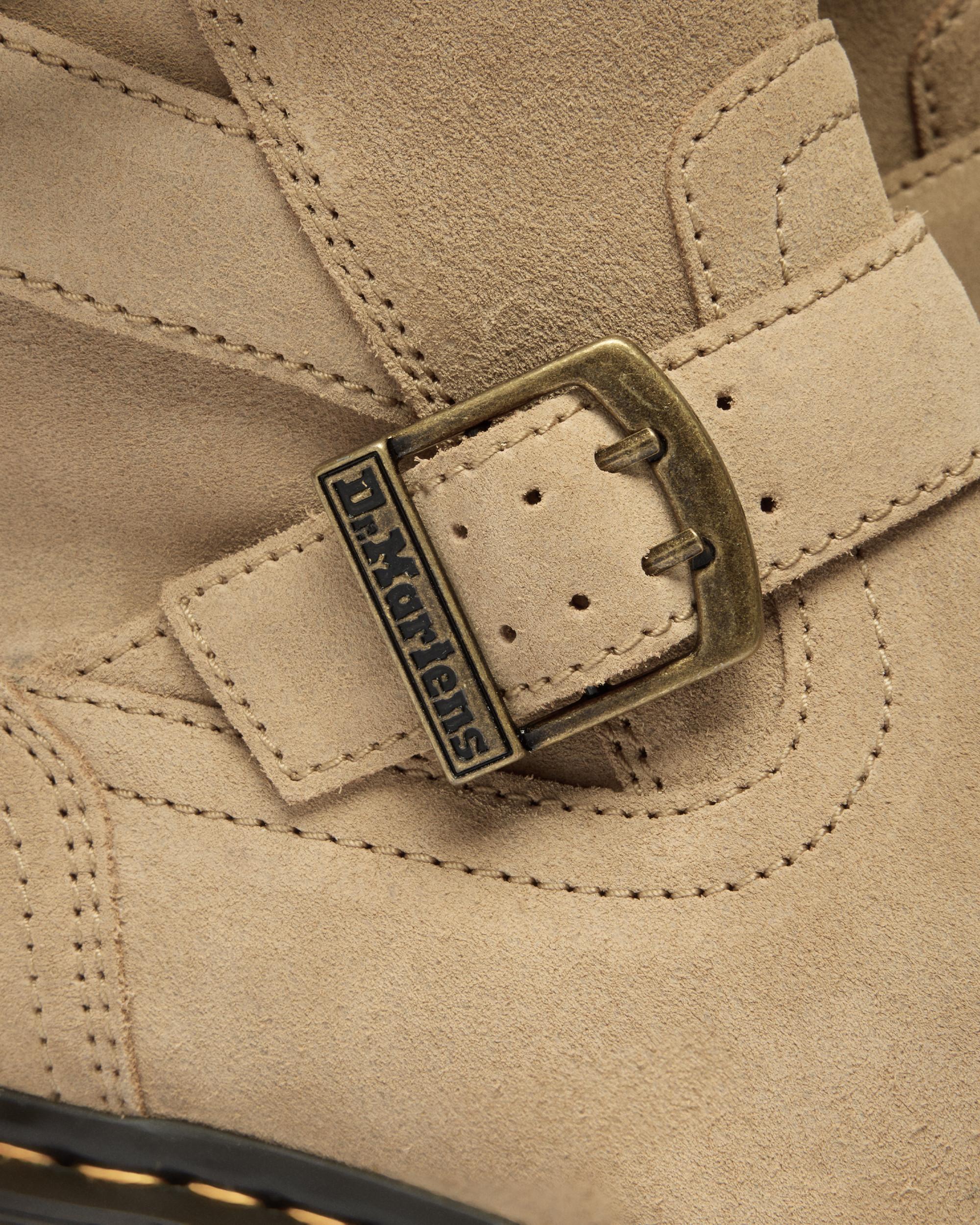 Stivali Biker Anistone Two Strap in camoscio in Camel