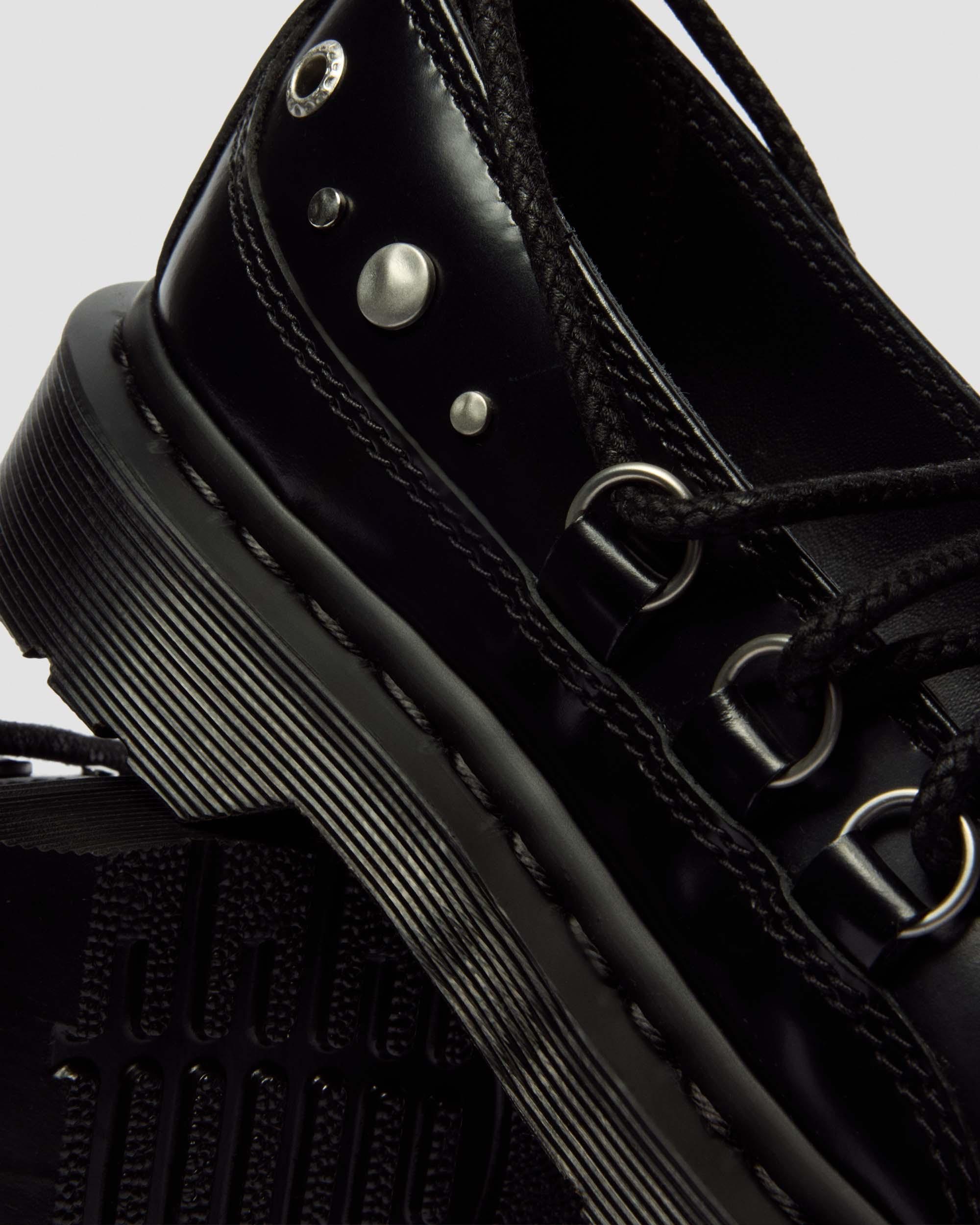 ELPHIE II STUDDED BUTTERO LEATHER BALLET FLATS in Black