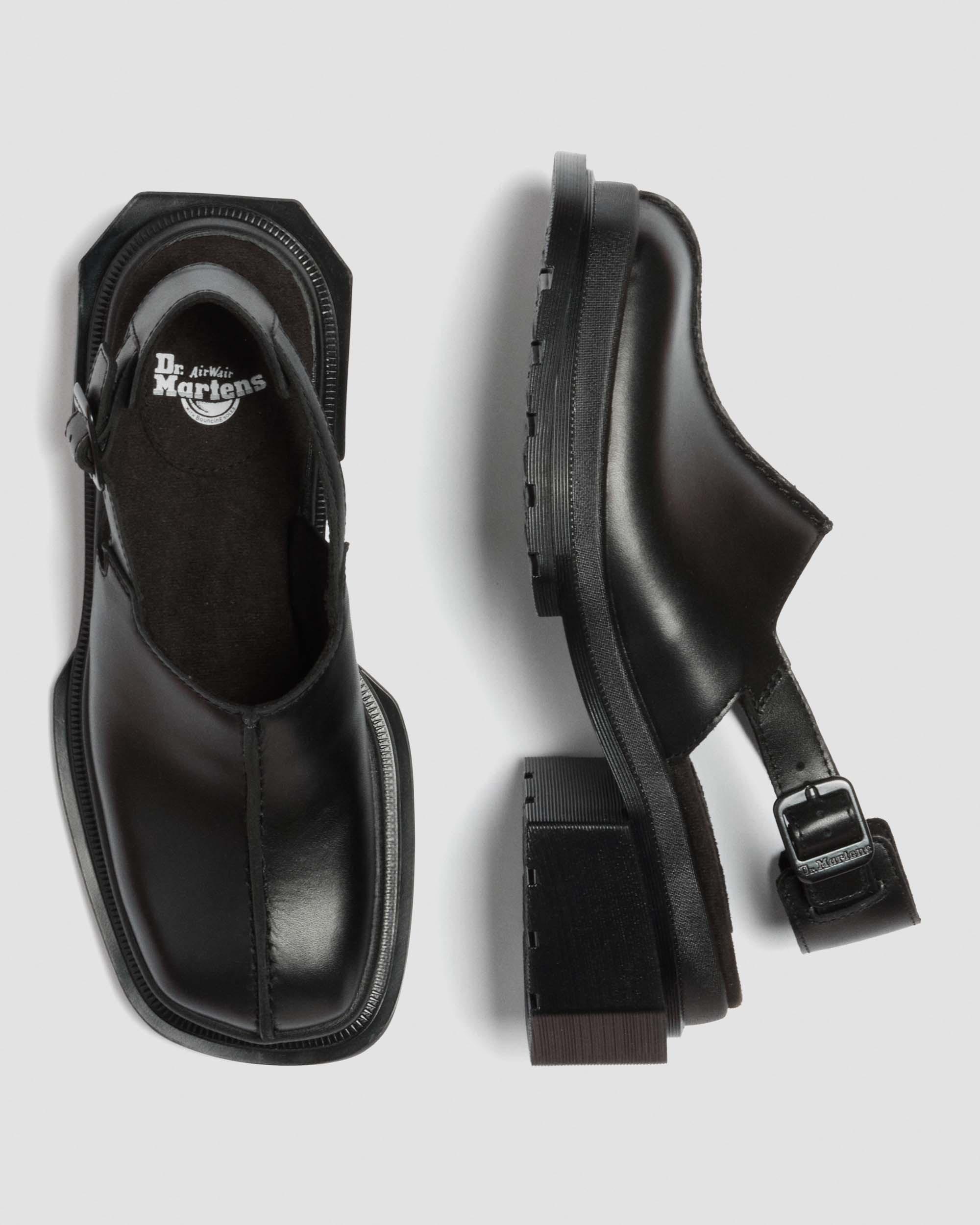 Mules Maybole en cuir à bouts carrés in Noir