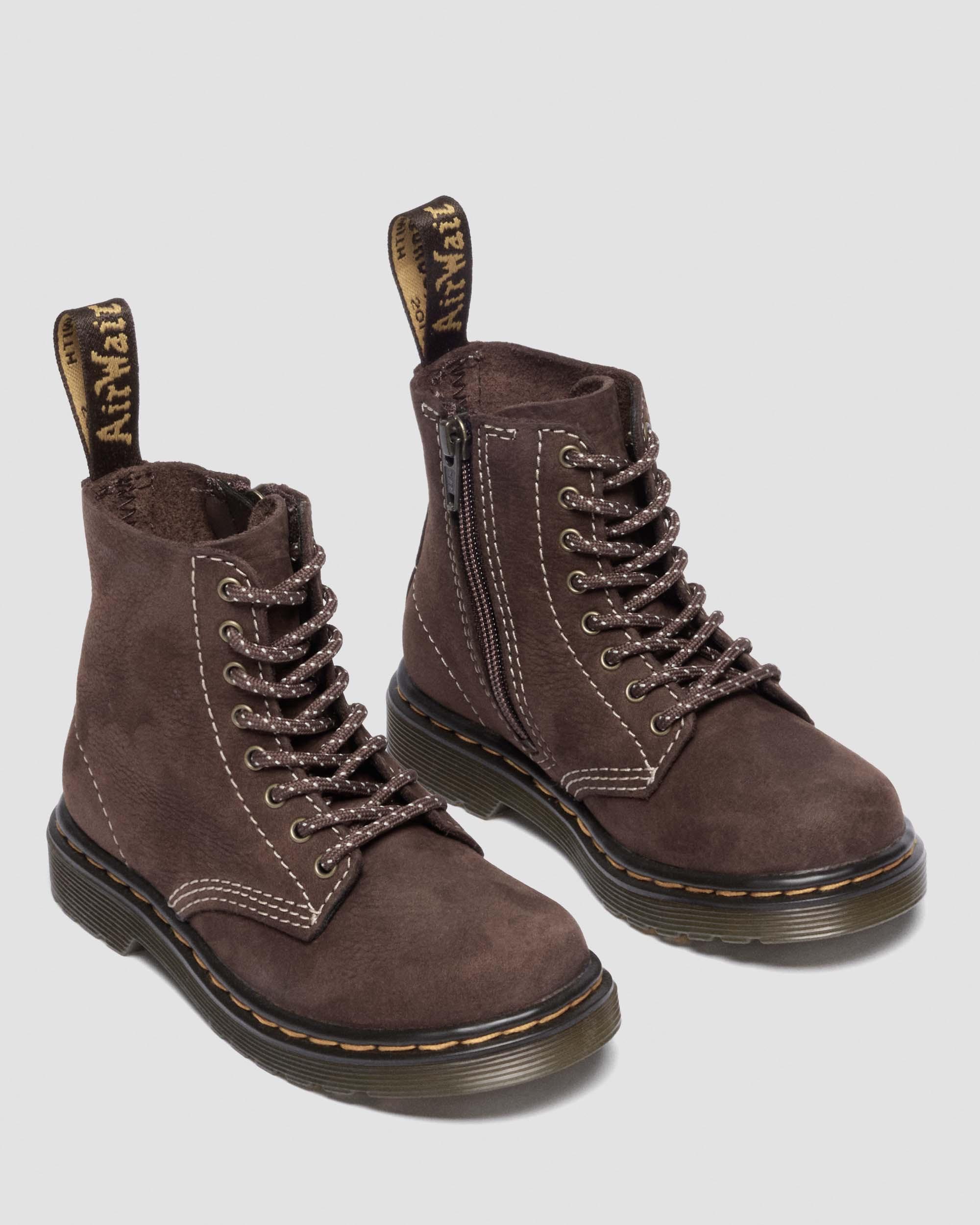 Småbørn - 1460 Tumbled Nubuck-støvler  in Mørkebrun