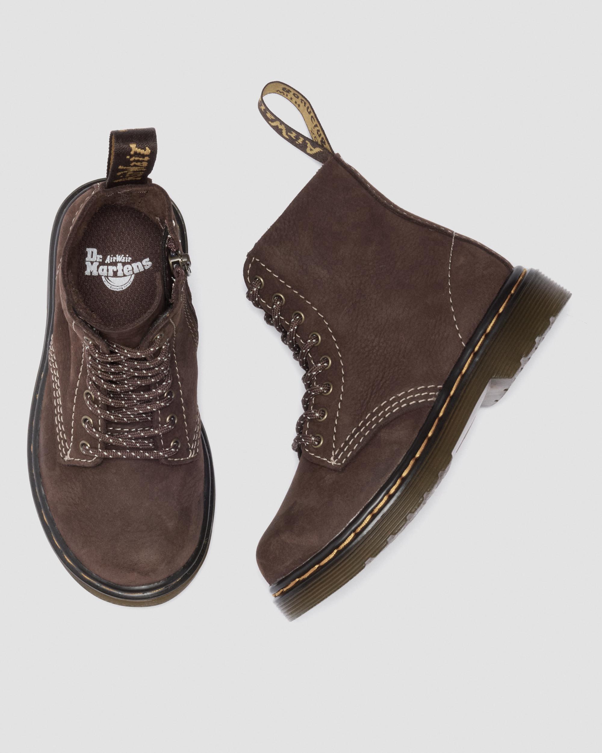 Småbørn - 1460 Tumbled Nubuck-støvler  in Mørkebrun