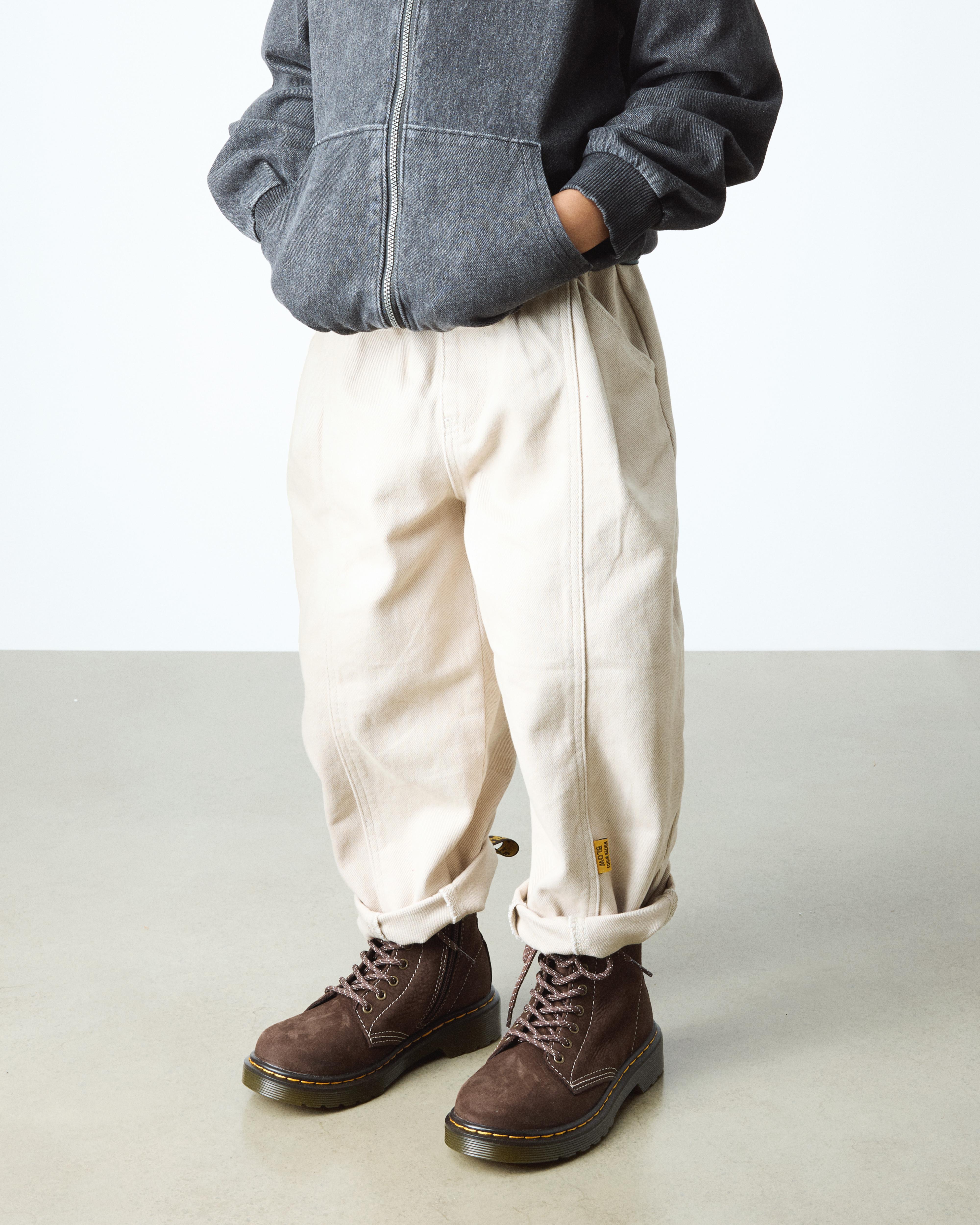 Junior 1460 Tumbled Nubuck Boots in Dark Brown