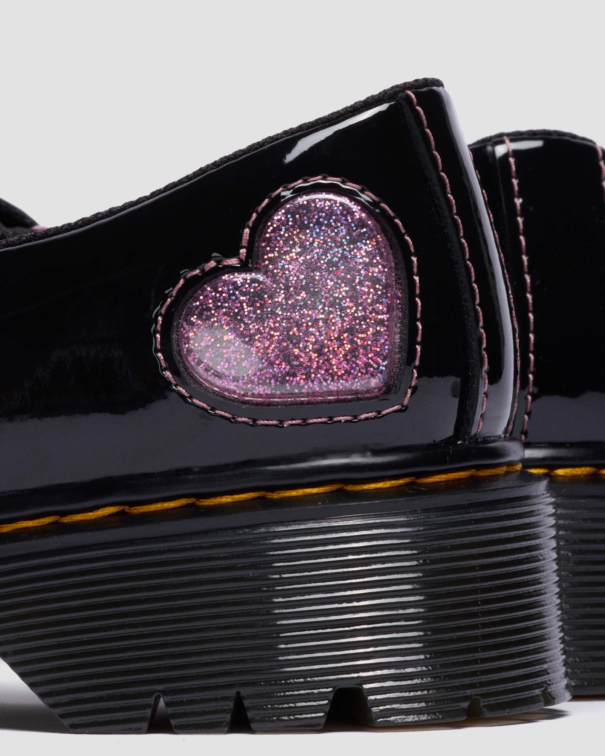 Junior Mary Jane Bex Patent Lamper Leather Shoes in Black | Dr
