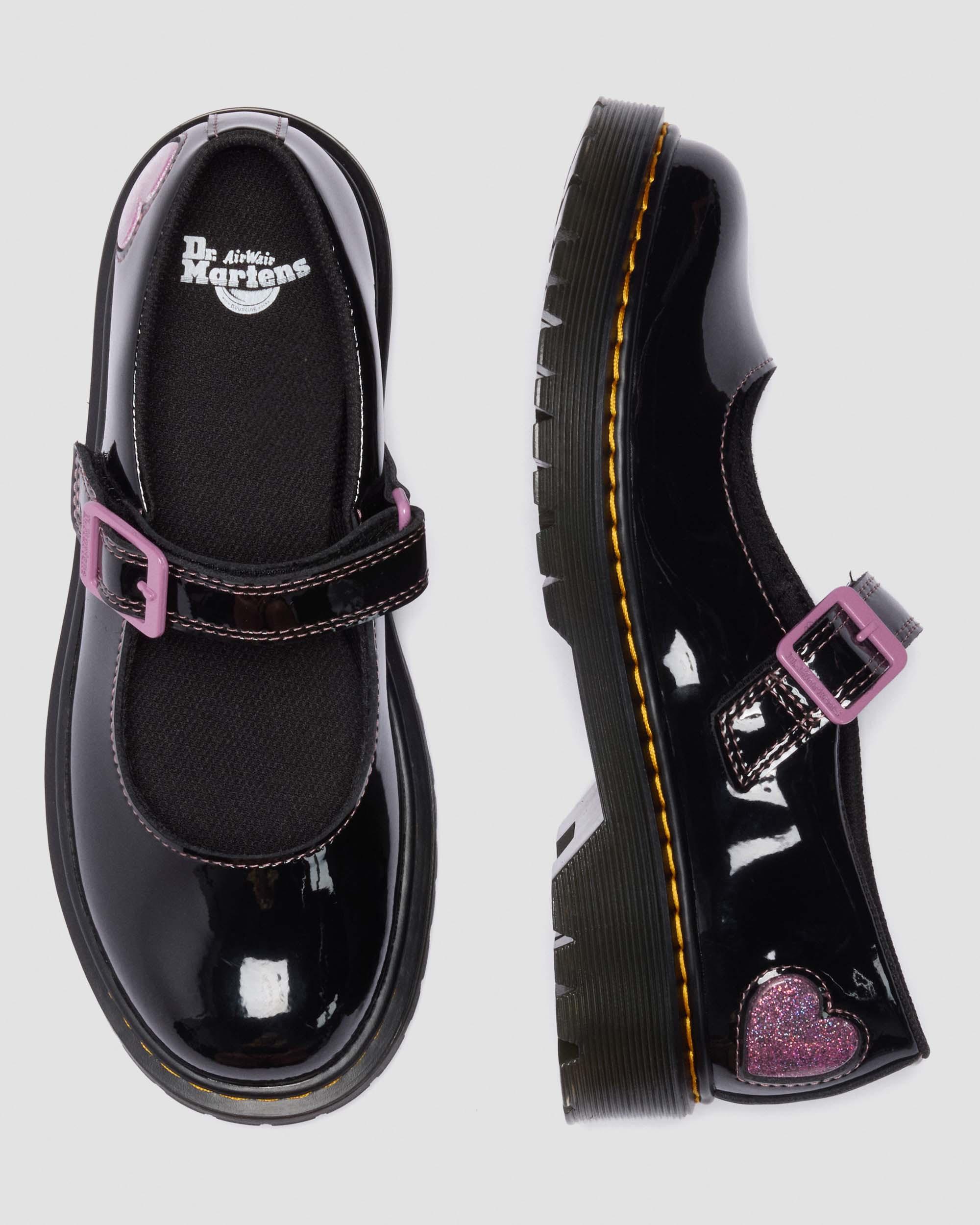 Youth Mary Jane Bex Patent Lamper Leather Shoes in BLACK | Dr