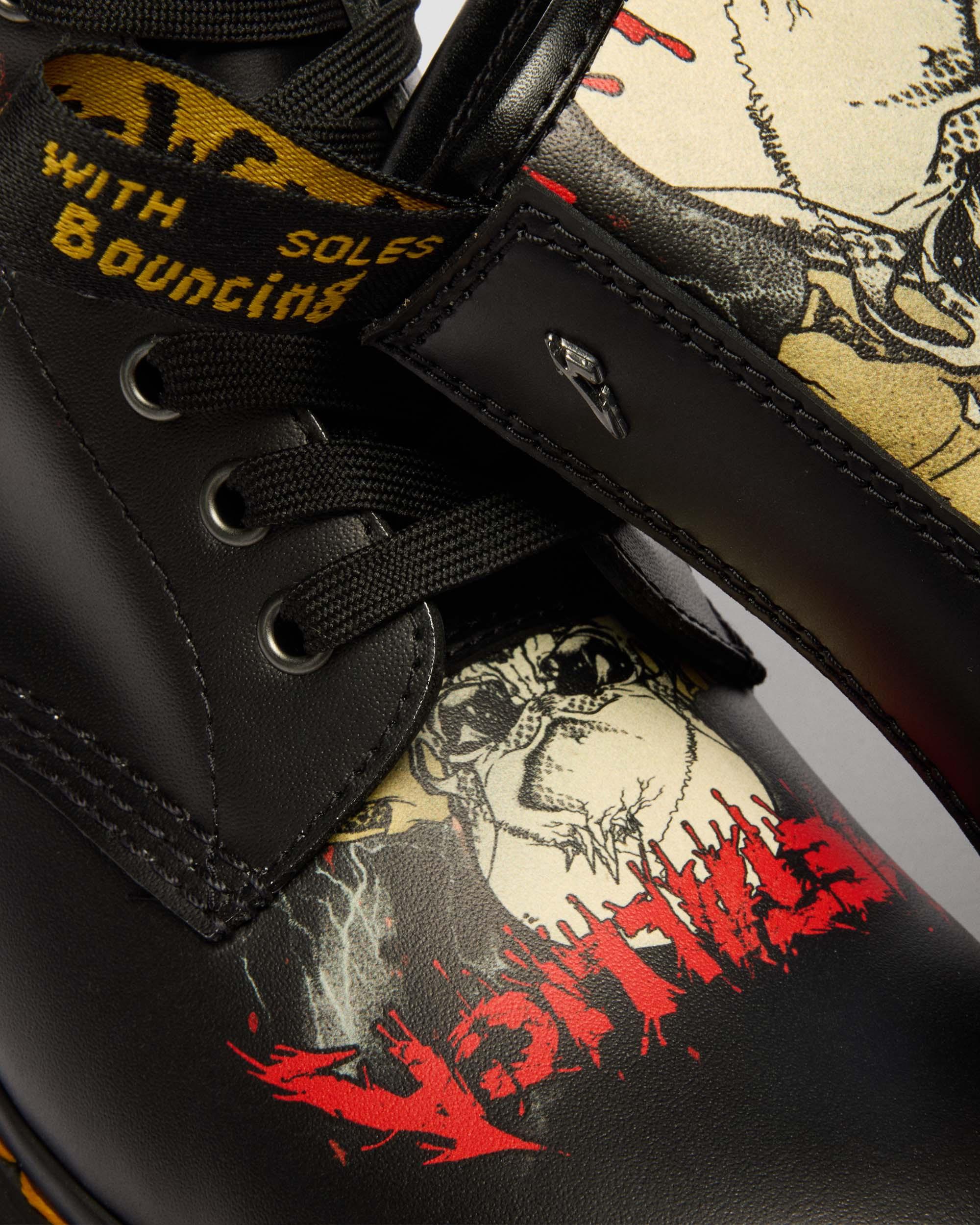 1460 Metallica Skull Lightning in White & Multi | Dr. Martens