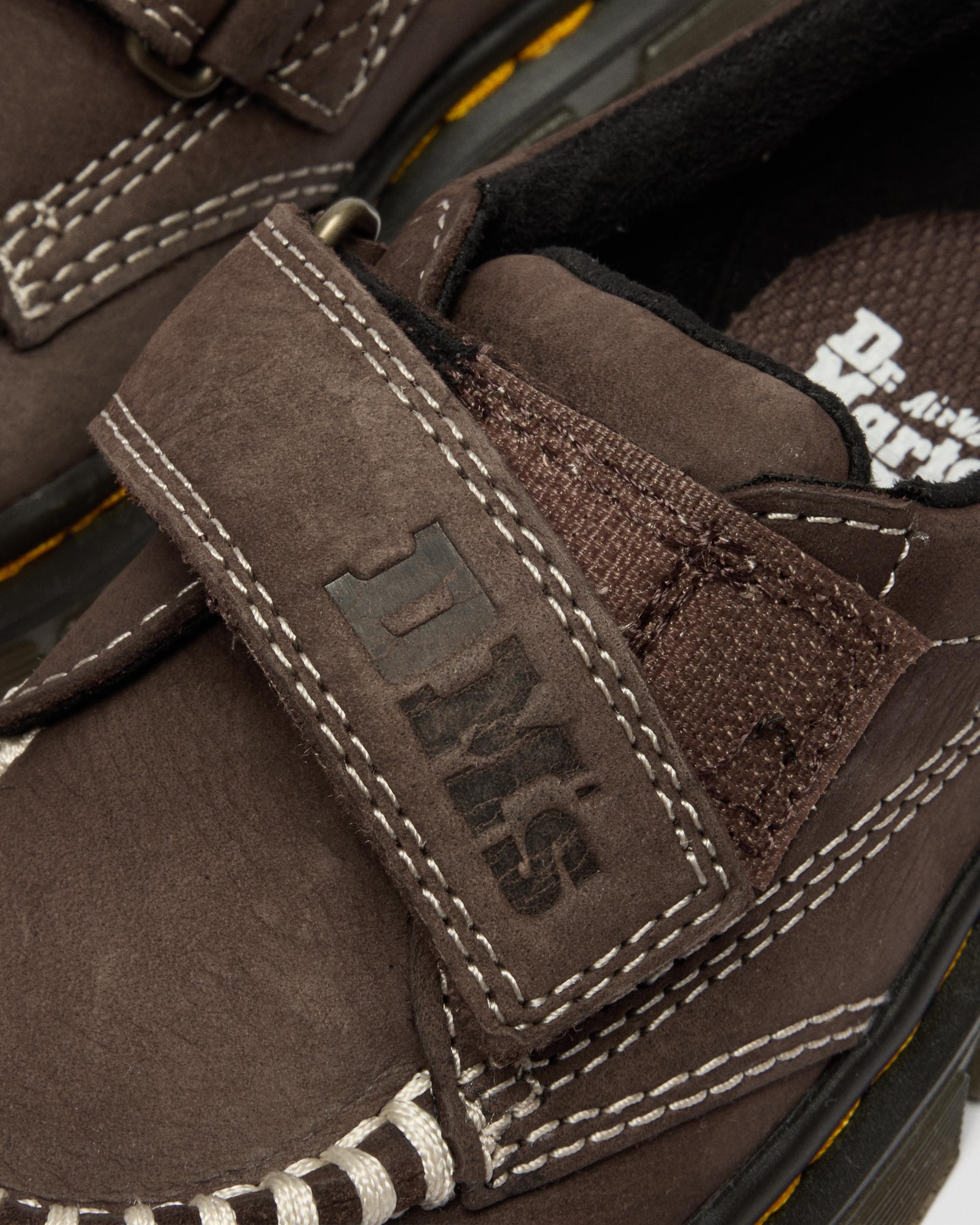 Peuter Raffe Getrommeld Nubuck Schoenen met Band in Donkerbruin