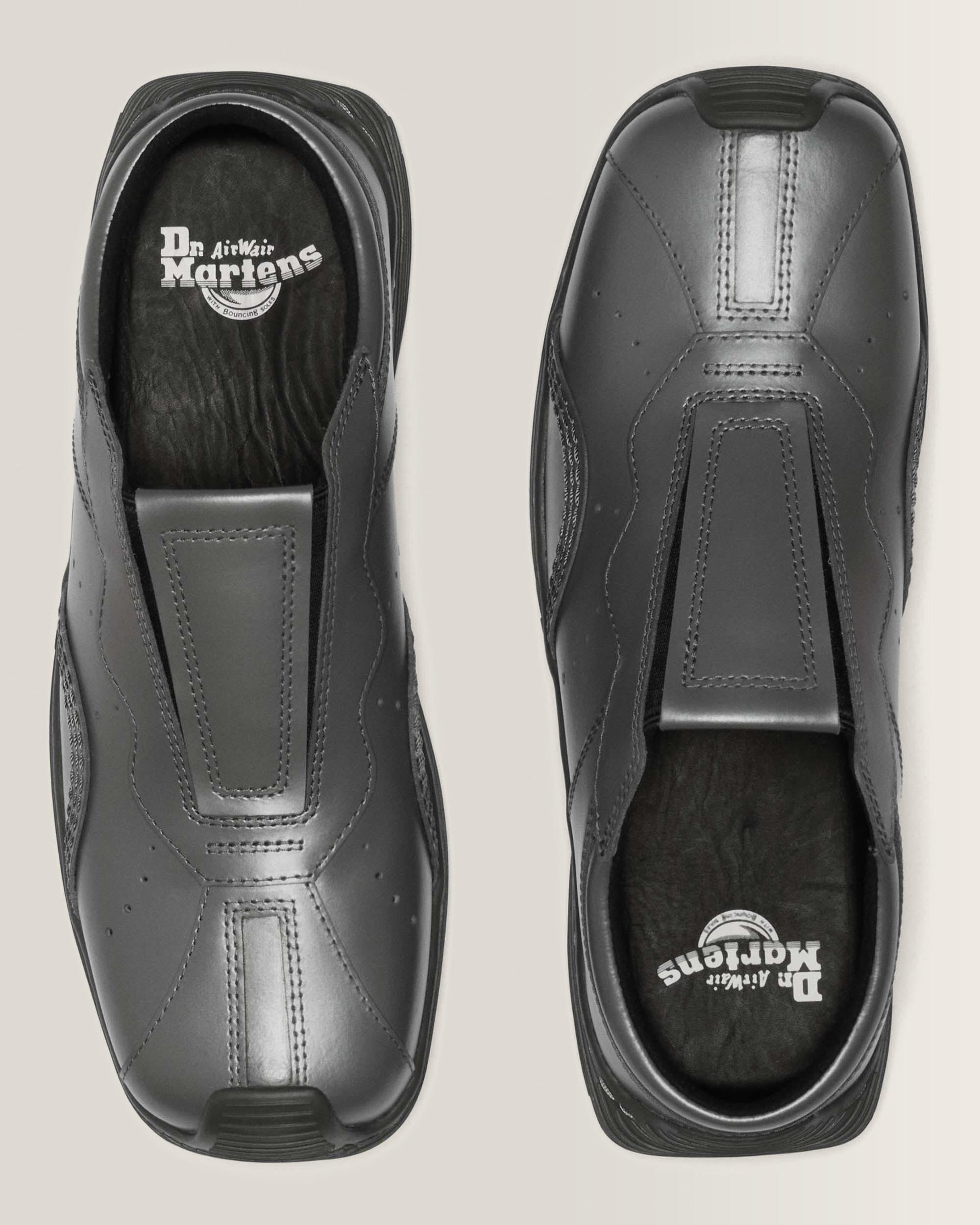 Aurix Satin Finish Leather Mules in Gunmetal Grey