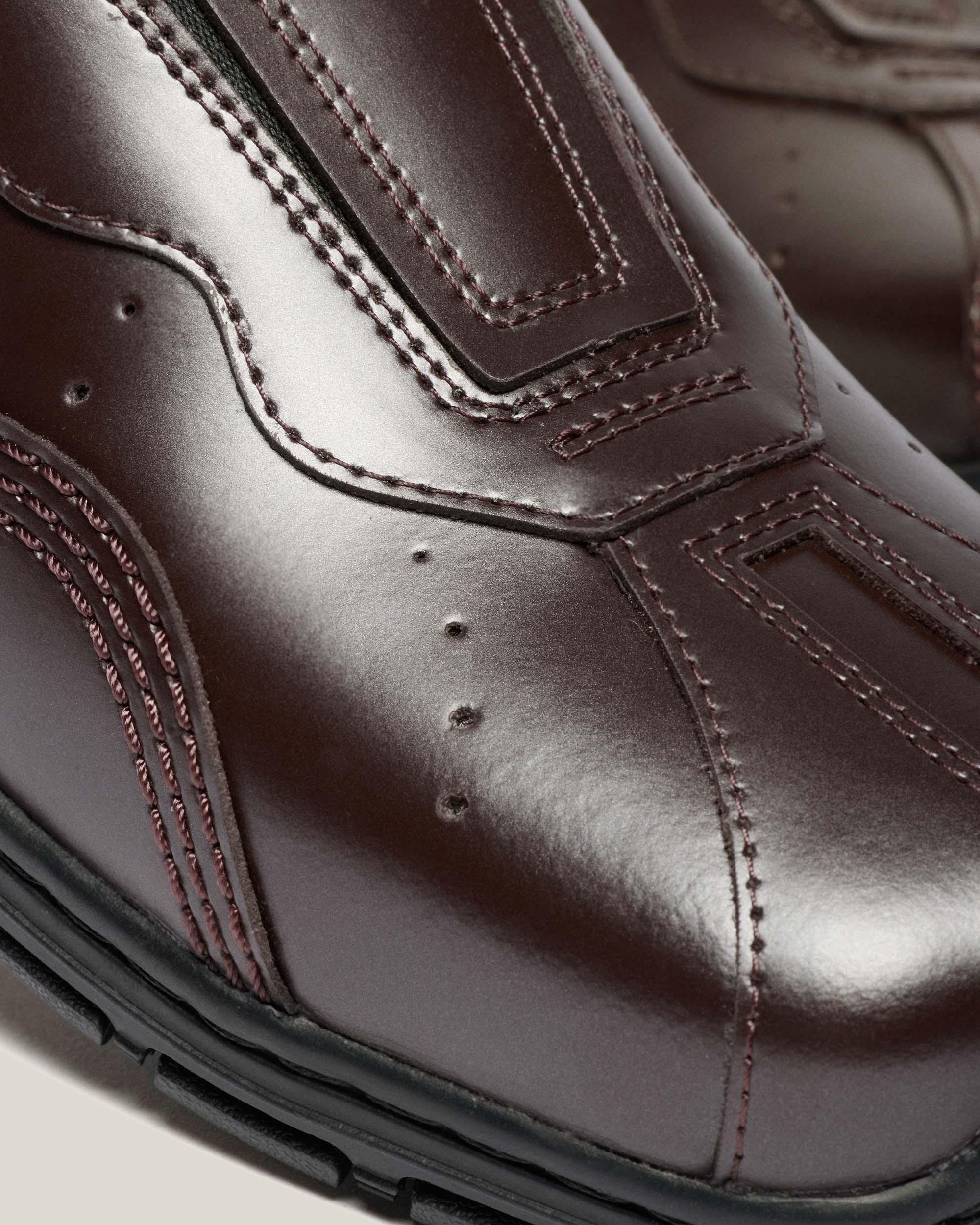 Aurix Satin Finish Leather Mules in Oxblood