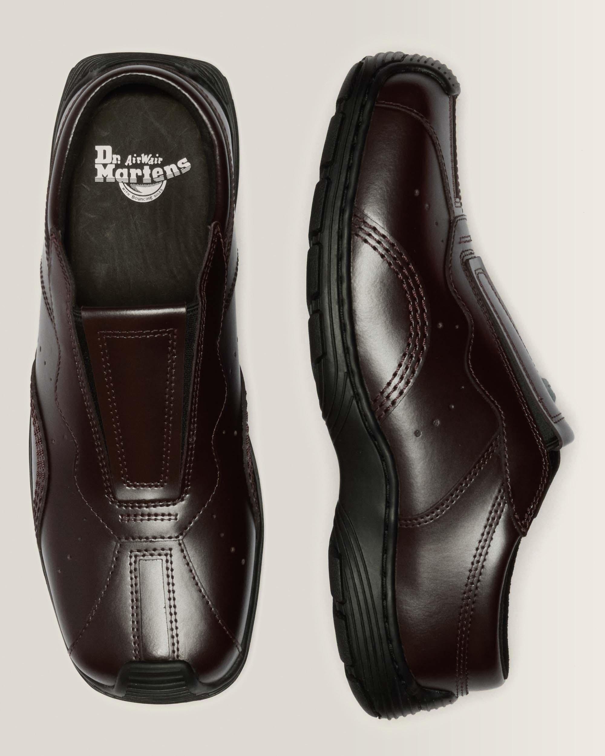 Aurix Satin Finish Leather Mules in Oxblood