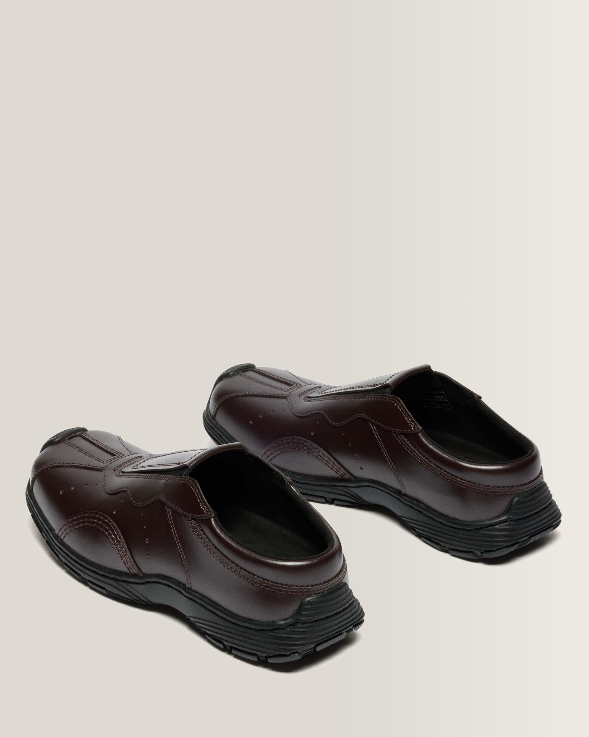 Aurix Satin Finish Leather Mules in Oxblood