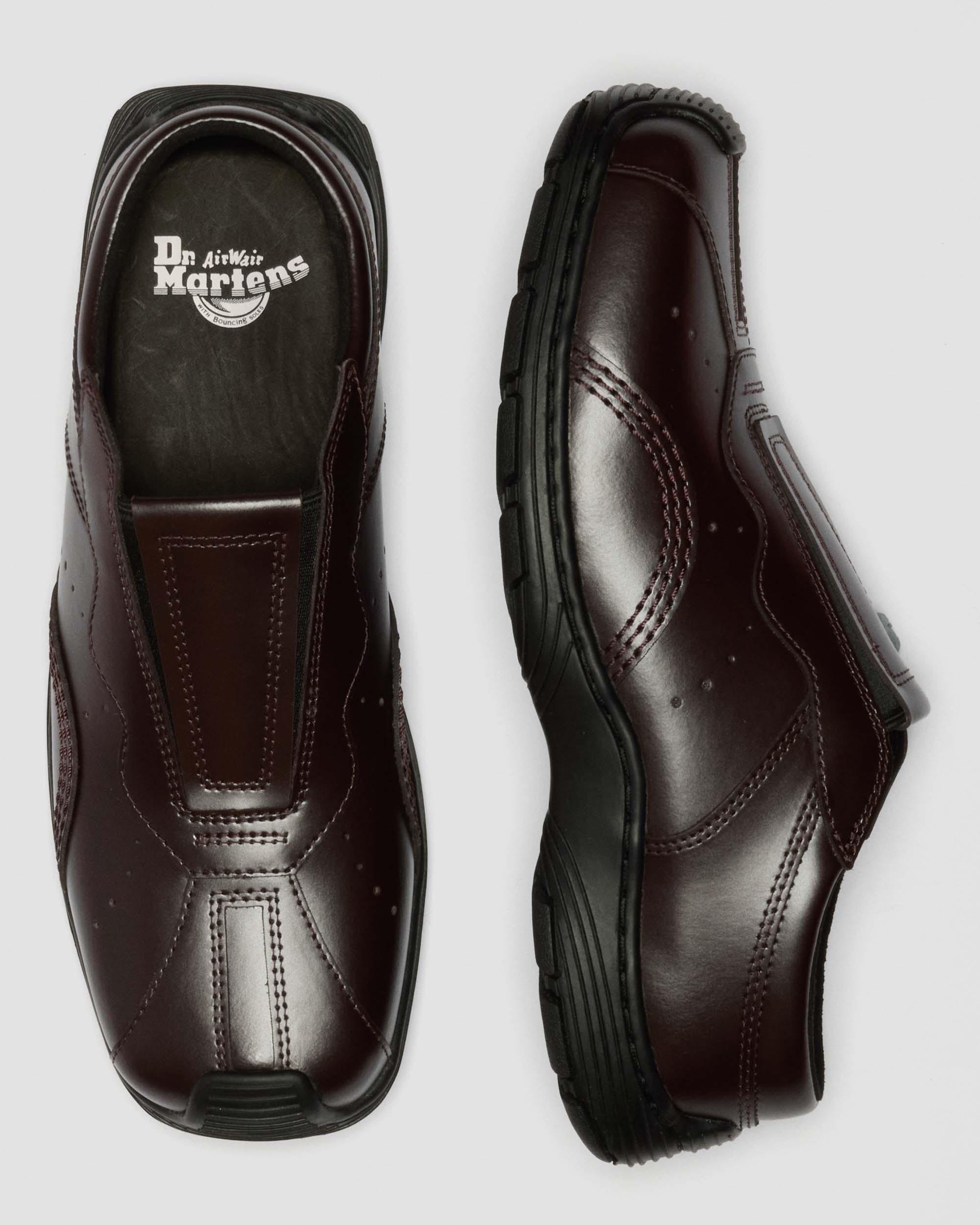 Aurix Satin Finish Leather Mules in Oxblood