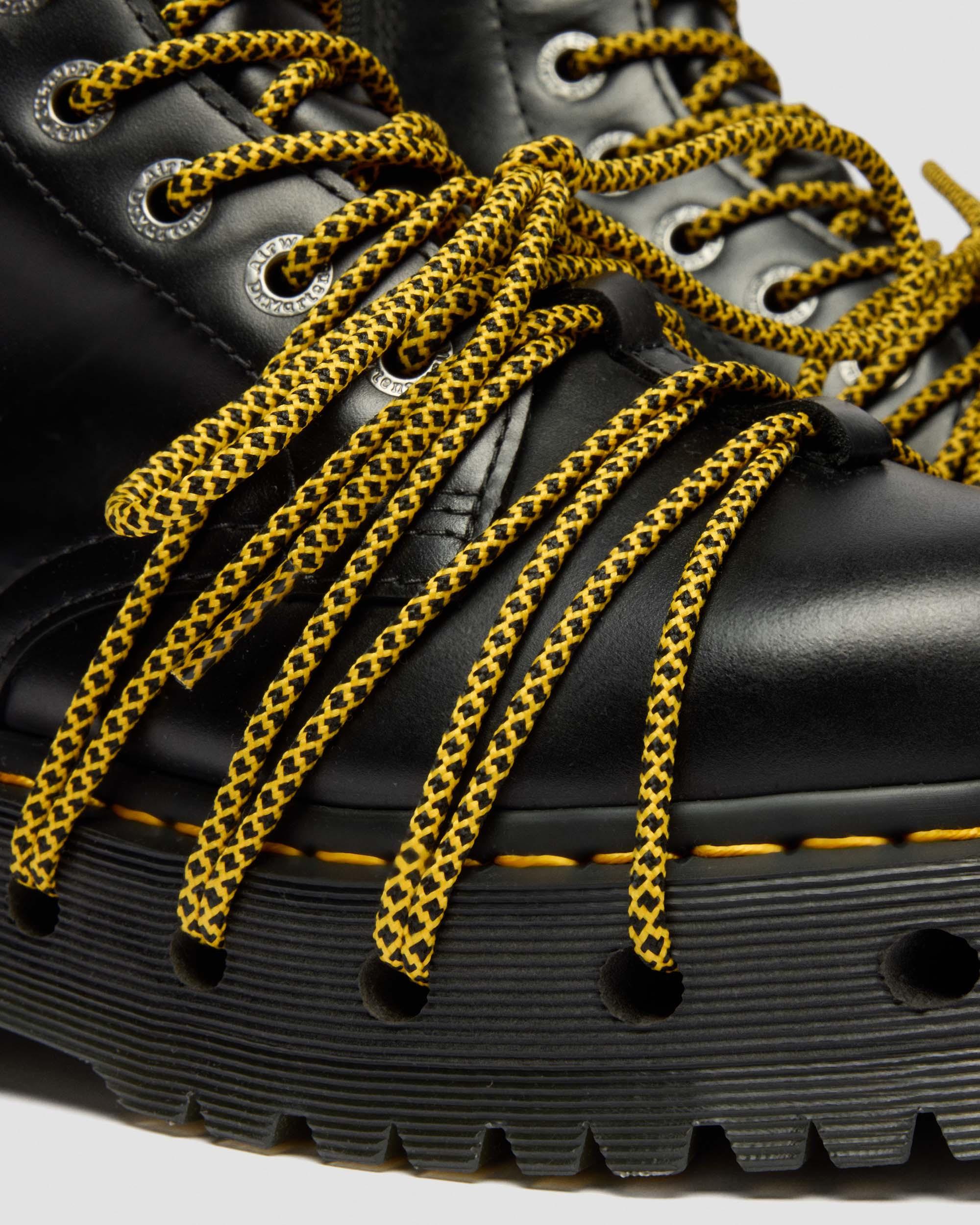 Jadon XL Leather Platform Boots in Black