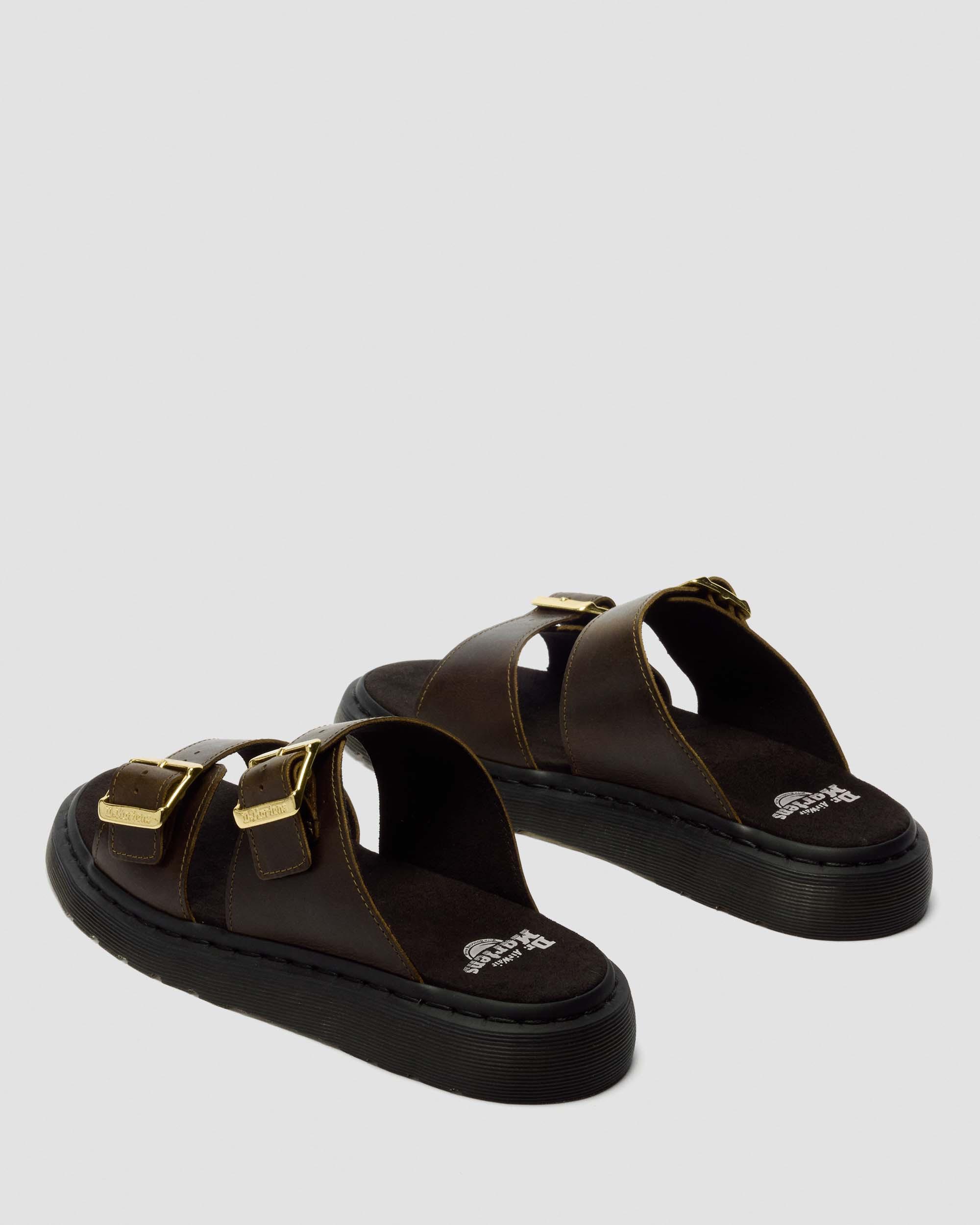 Josef Two Strap Leather Sandals in DMS OLIVE | Dr. Martens™