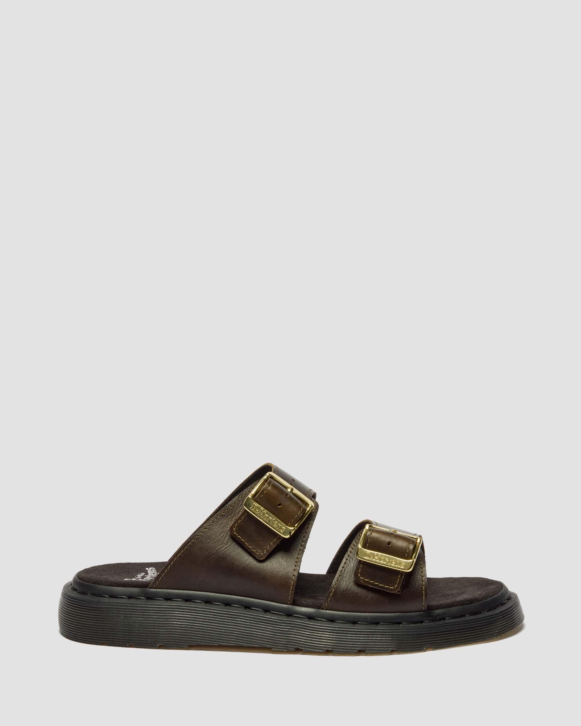 Josef Two Strap Leather Sandals in DMS OLIVE | Dr. Martens™