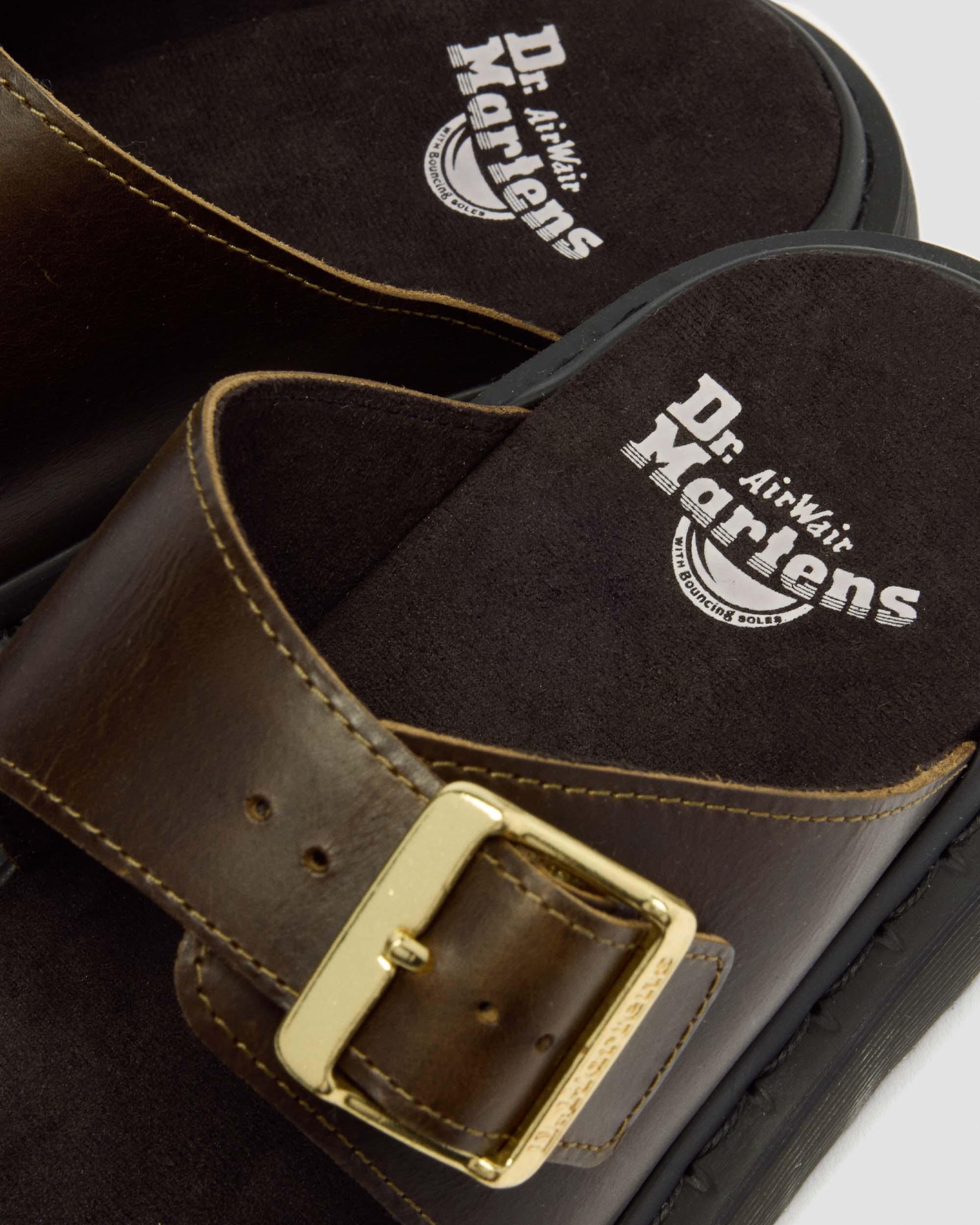 Josef Two Strap Leather Sandals in DMS OLIVE | Dr. Martens™
