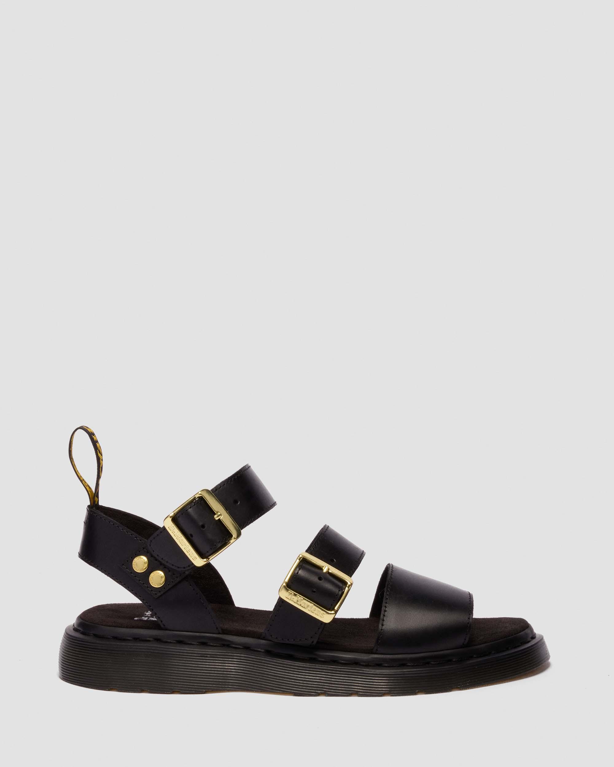 Sandales spartiates Gryphon en cuir Atlas in Noir
