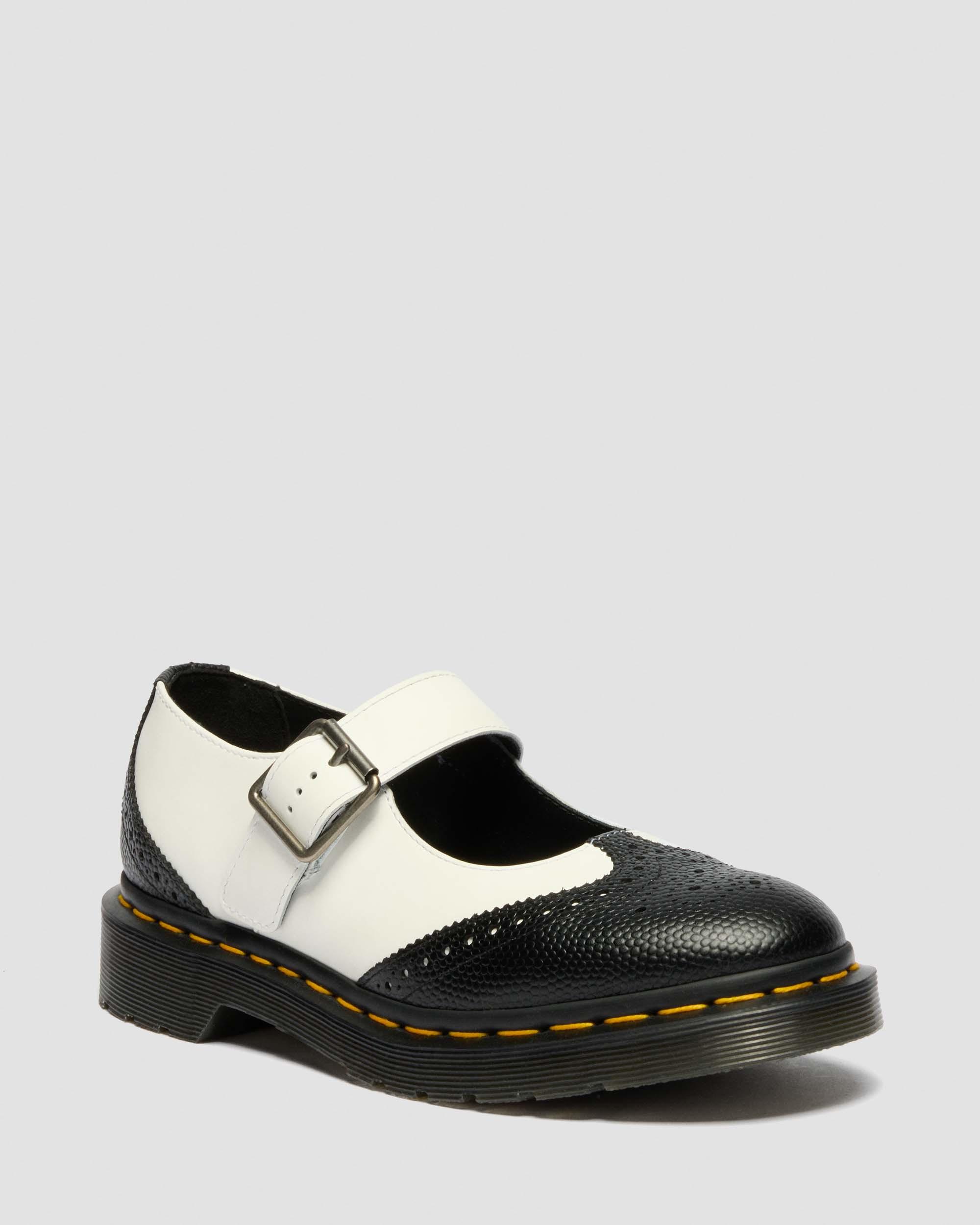 Mary Jane Monochrome Leather Shoes in Black | Dr. Martens