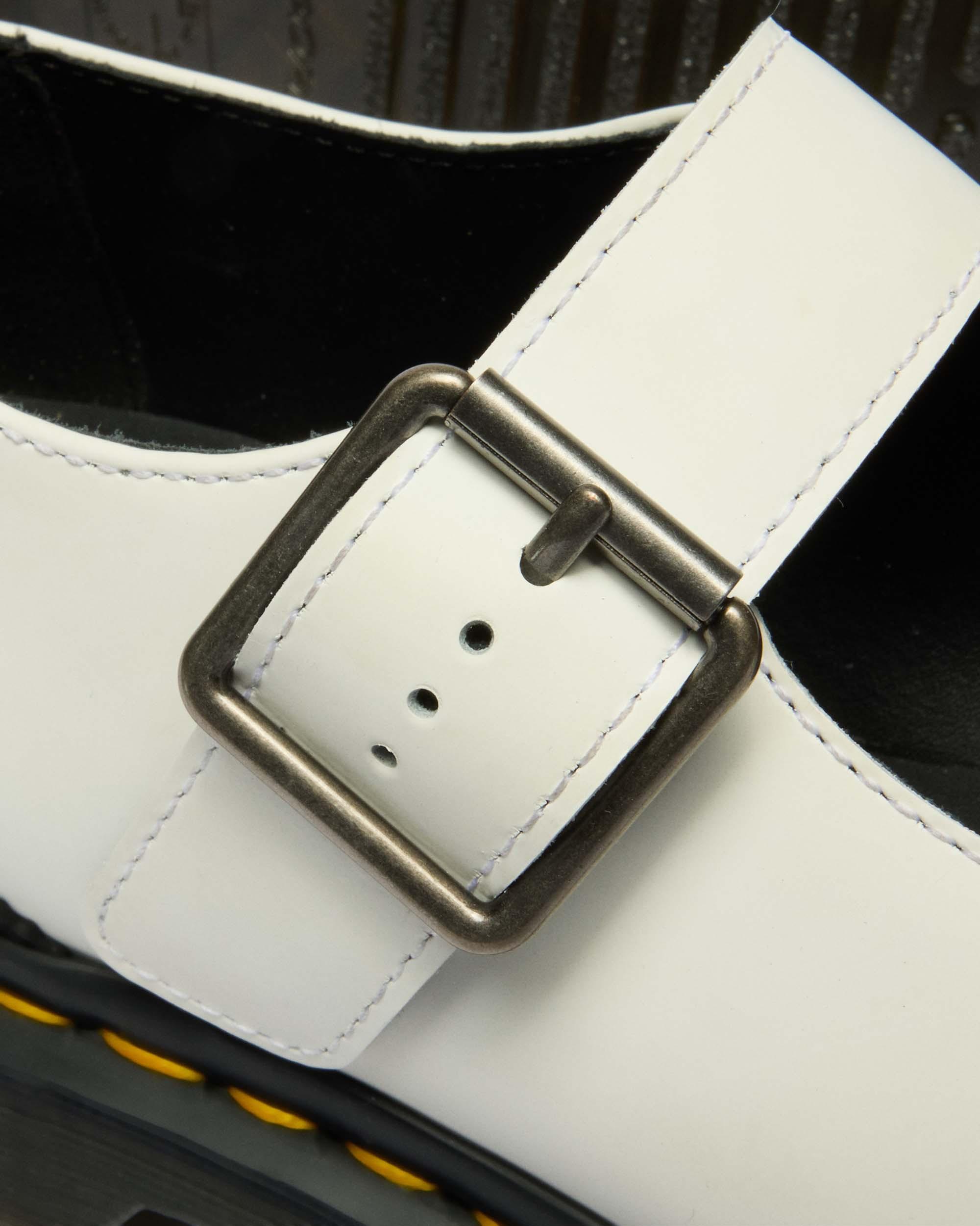 Mary Jane Monochrome Leather Shoes in Black+White