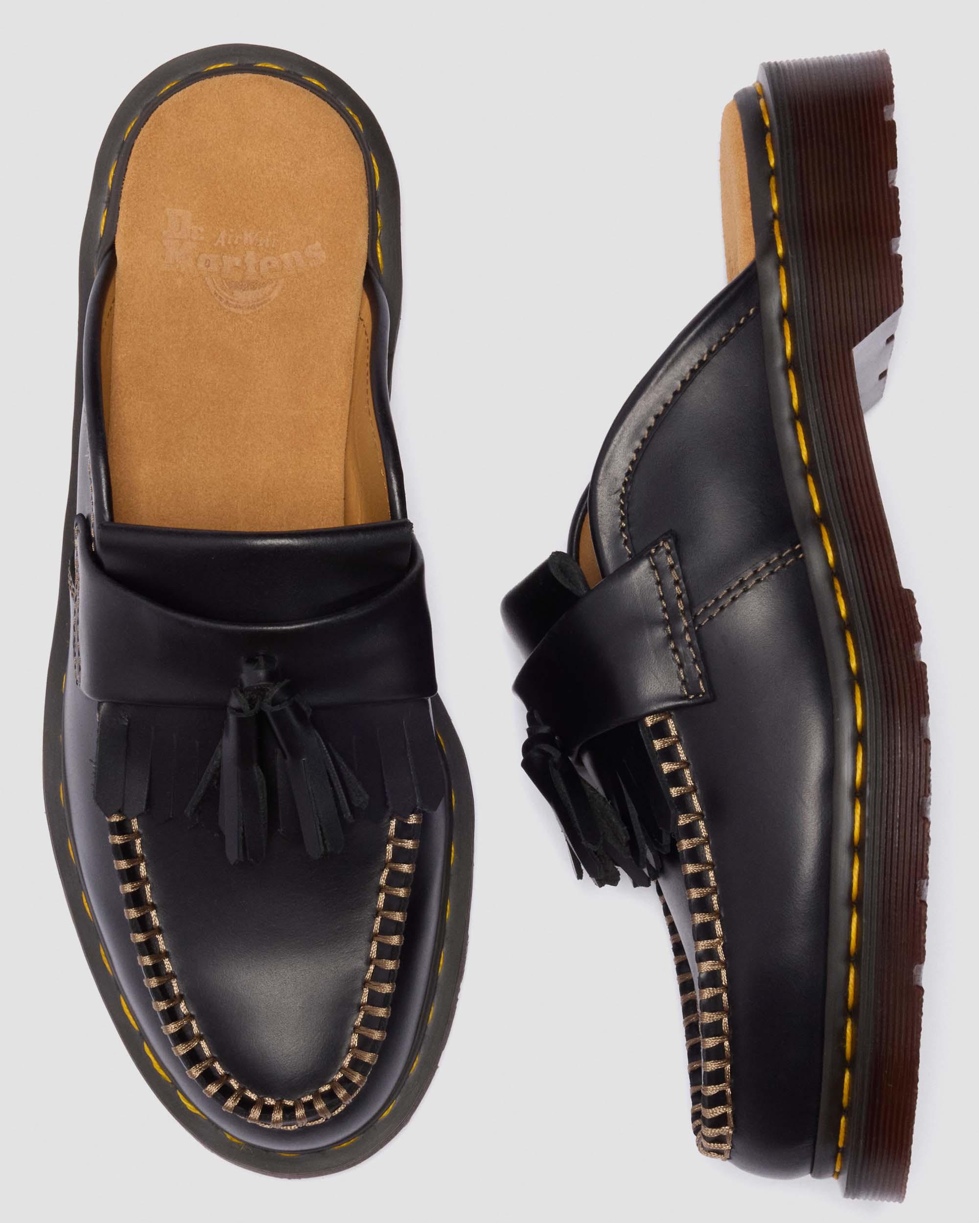 Mules Adrian en cuir in Noir