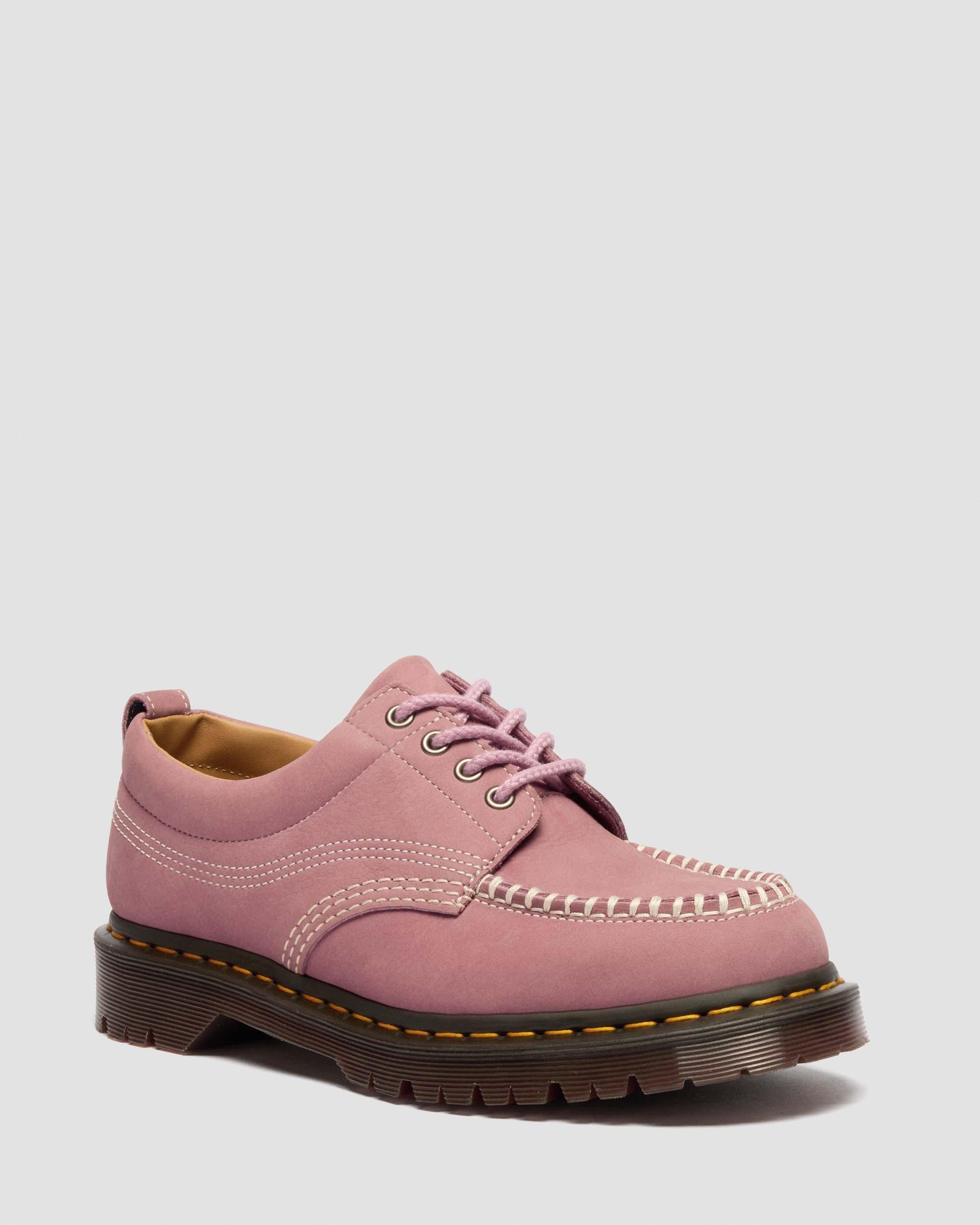 Lowell Nubuck Moc Toe Shoes in Dusty Rose