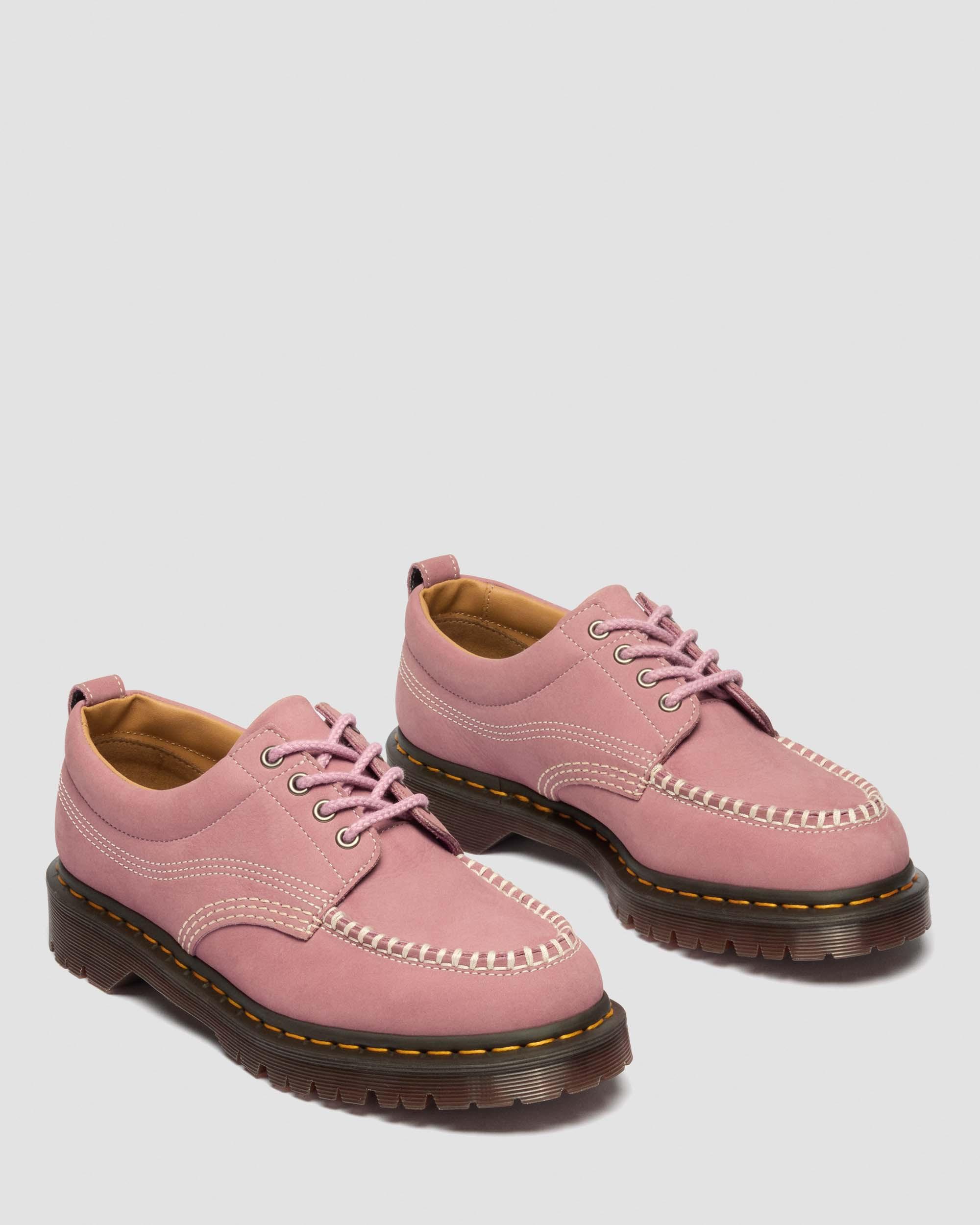 Lowell Nubuck Moc Toe Shoes in Dusty Rose
