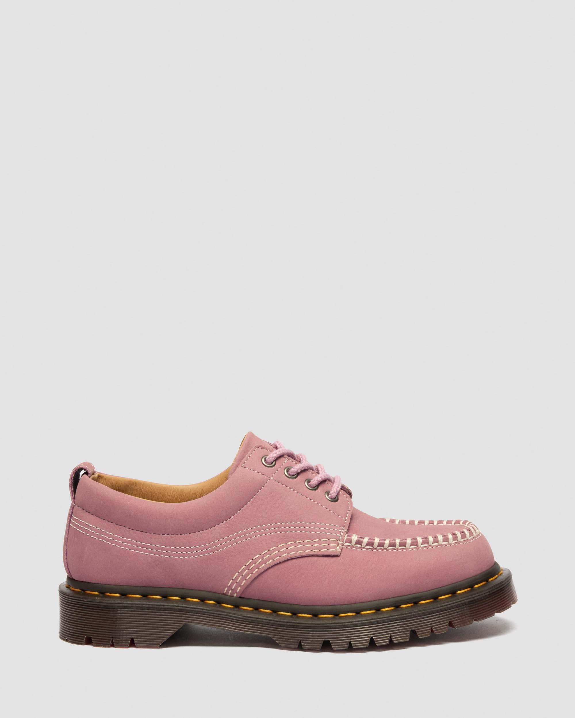 Lowell Nubuck Moc Toe Shoes in Dusty Rose
