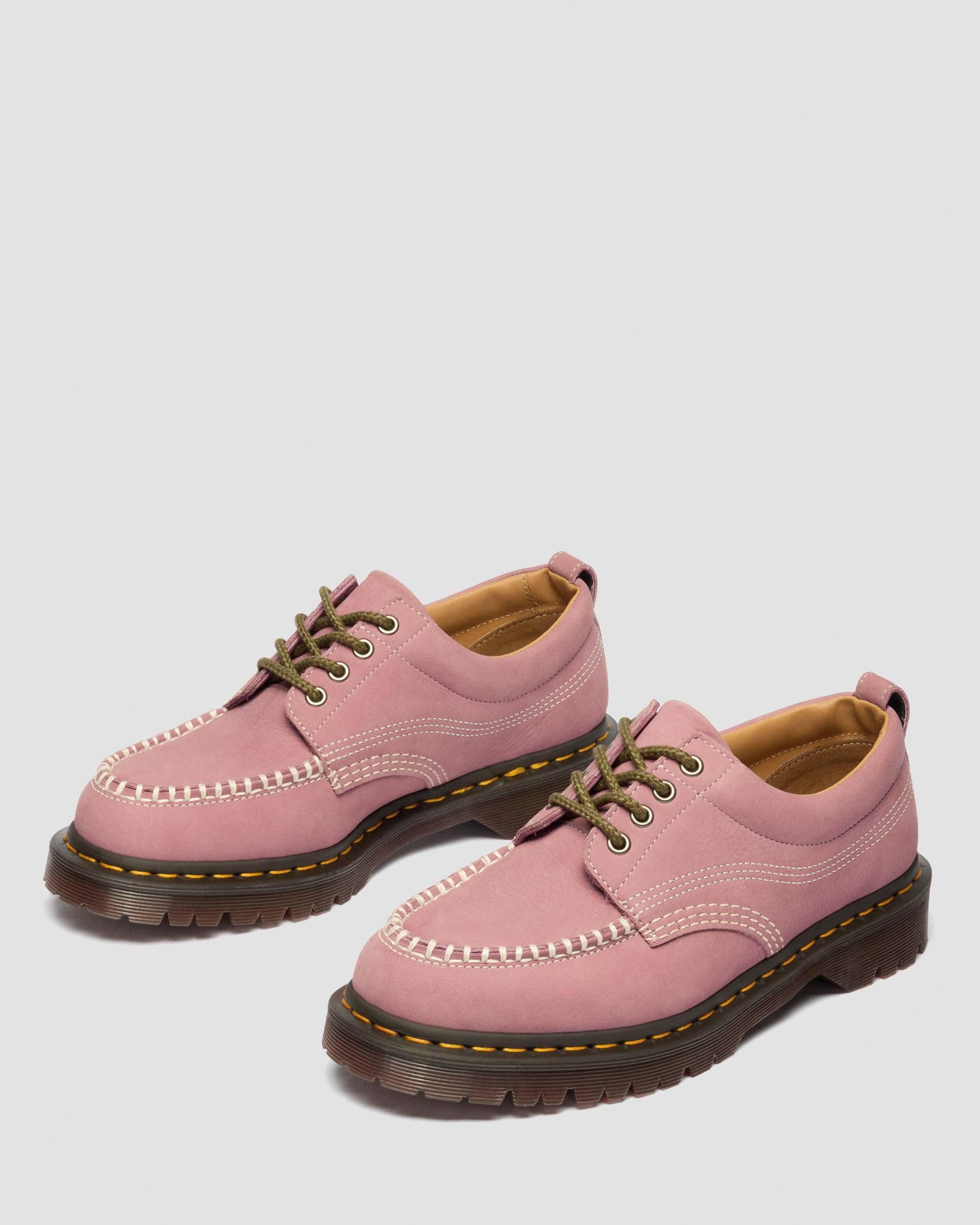 Lowell Nubuck Moc Toe Shoes in Dusty Rose