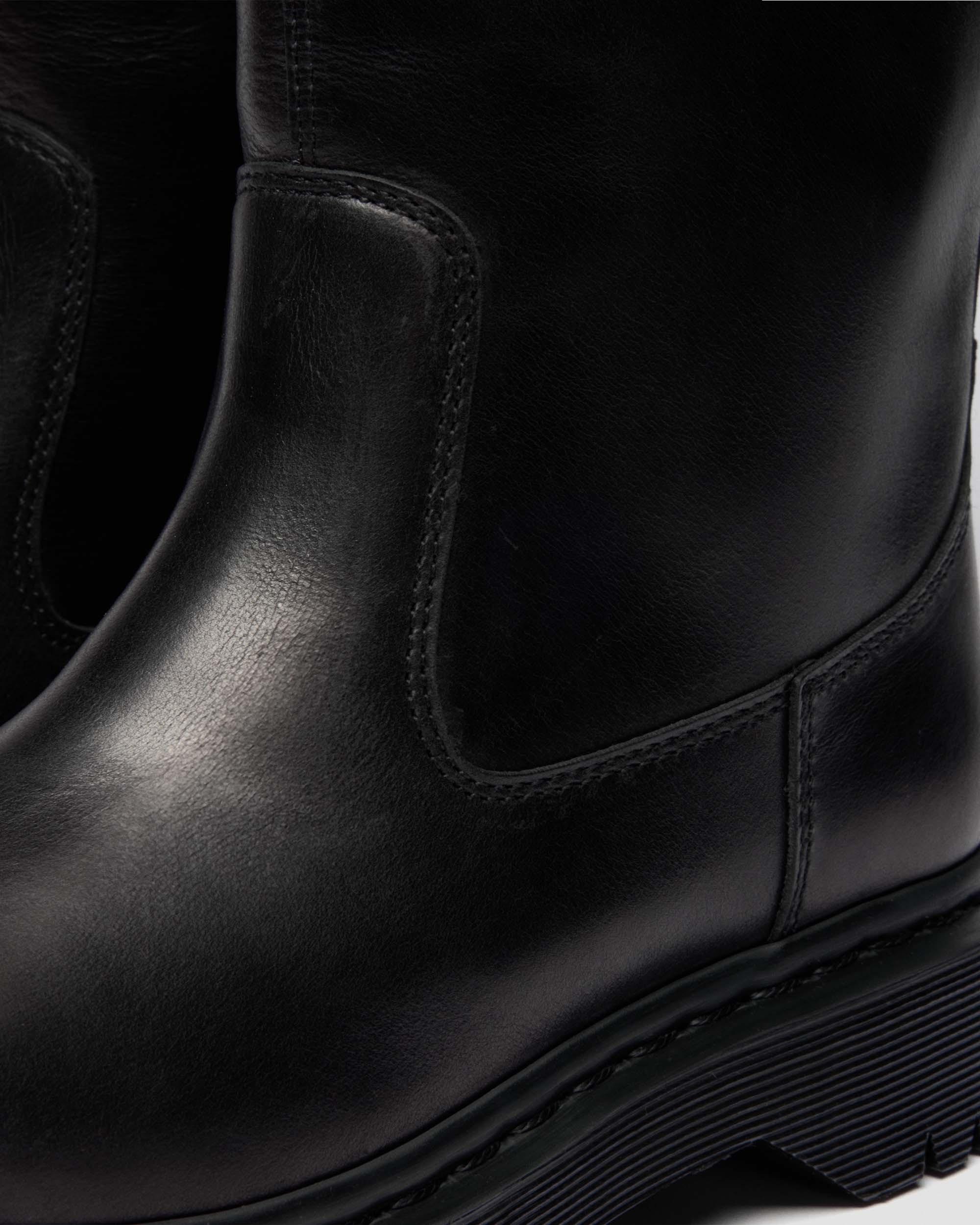 Rejena Hi Old Harness Leather Boots in Black