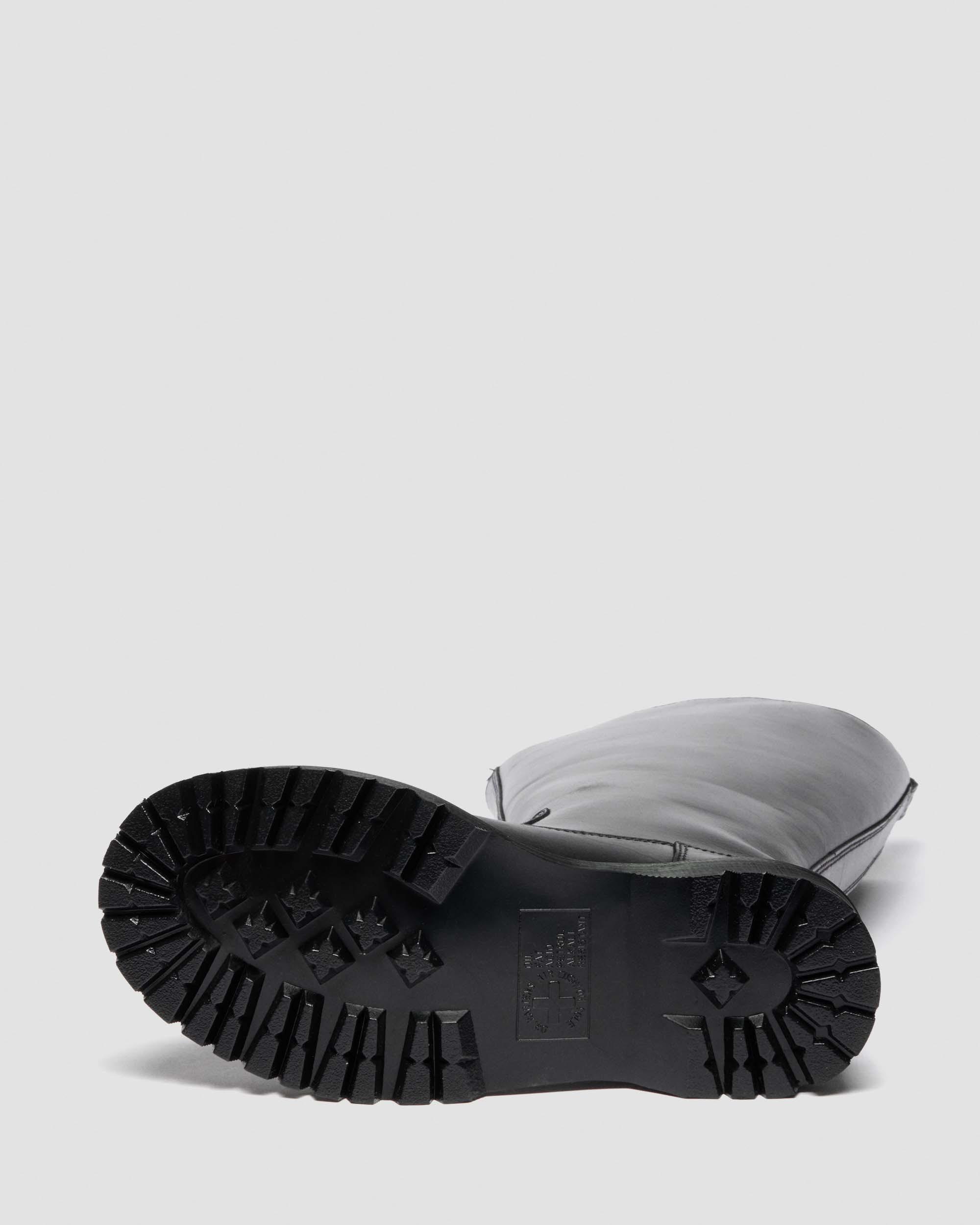 Rejena Hi Old Harness Leather Boots in Black