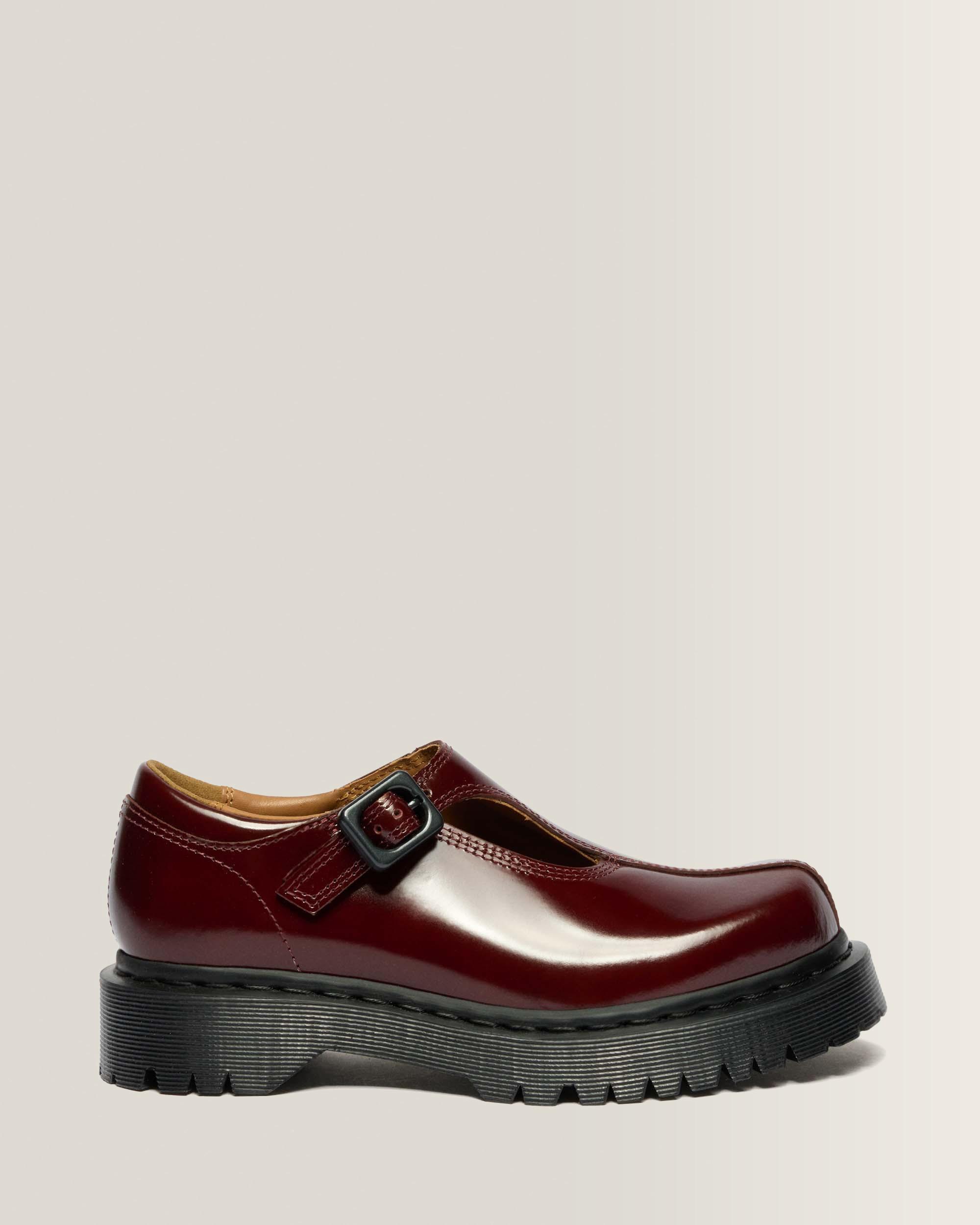 8065 Crazy Horse Leather Mary Jane Shoes in Dark Brown | Dr 