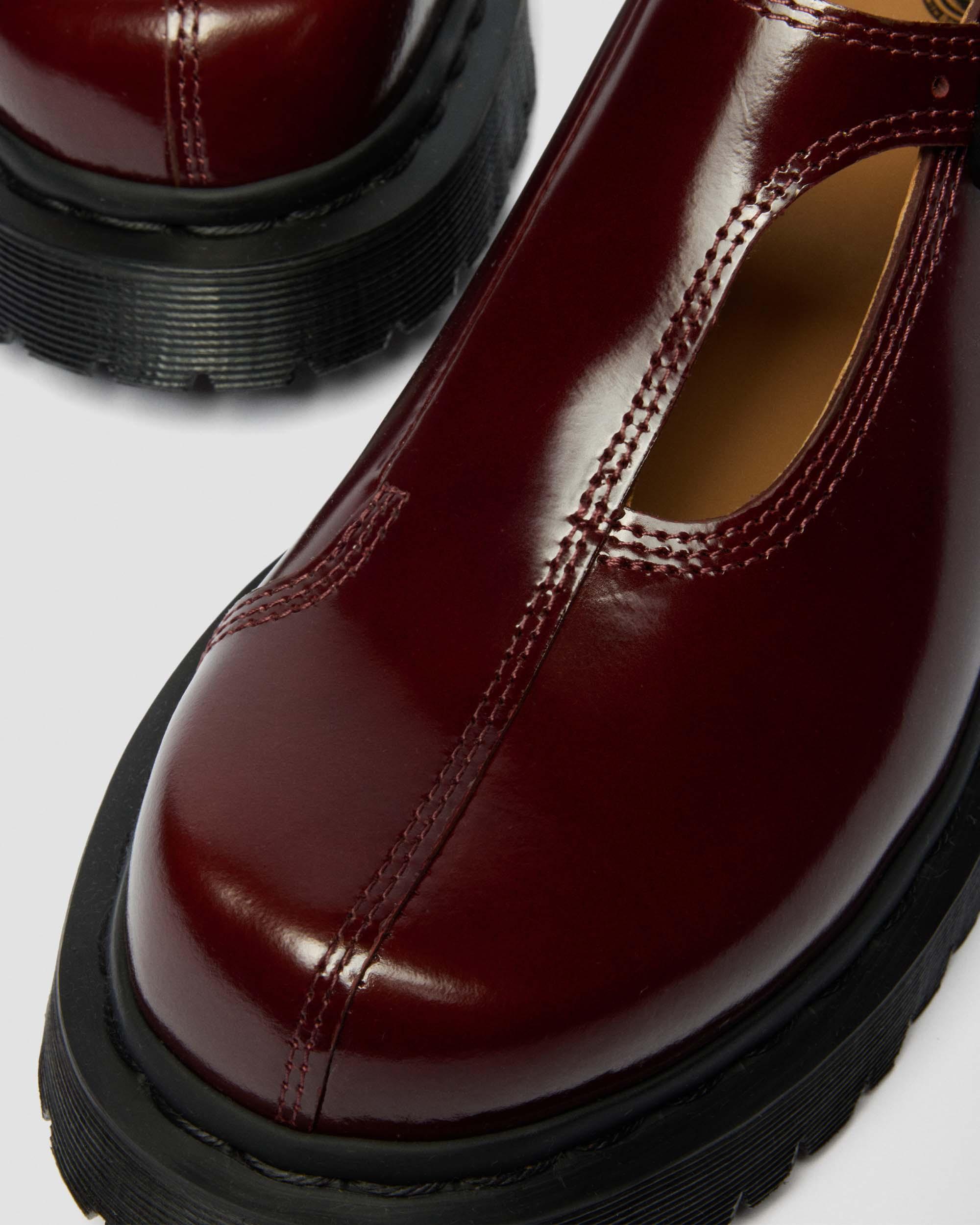 Babies Rejena en cuir Laquered in Rouge Cherry Red