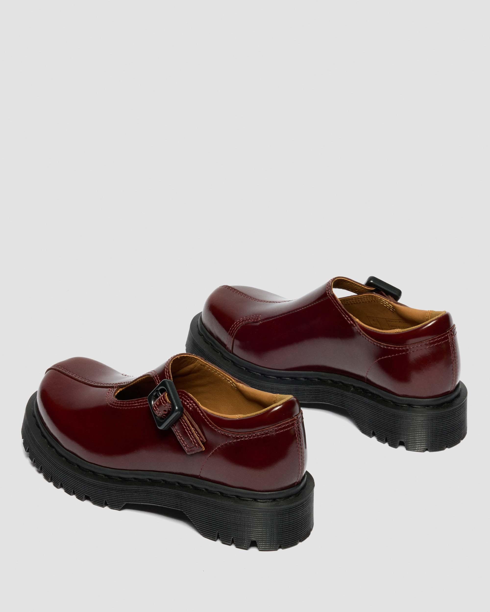 Babies Rejena en cuir Laquered in Rouge Cherry Red
