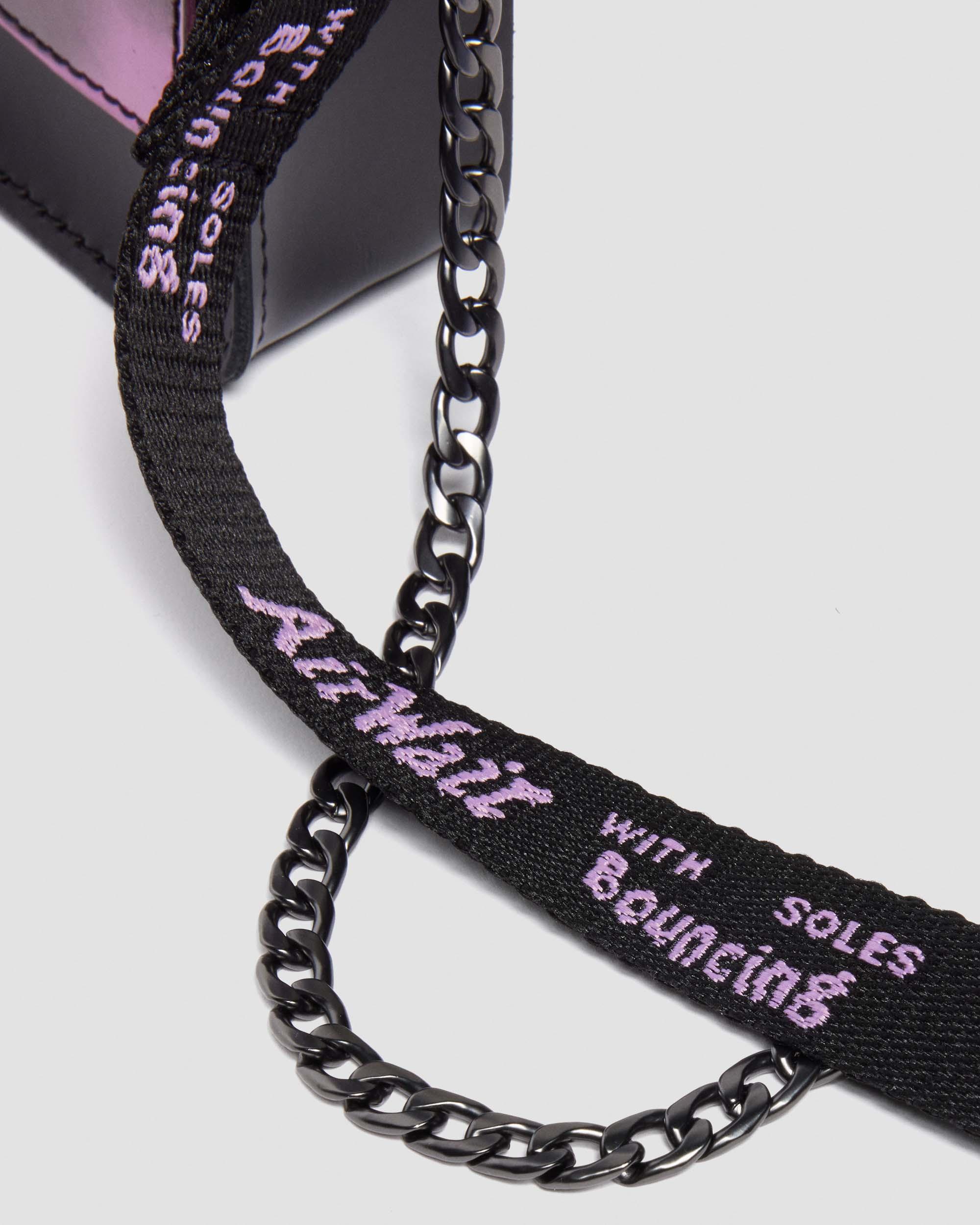  Micro Heart Bratz Leather Bag  in Black+Bratz Purple