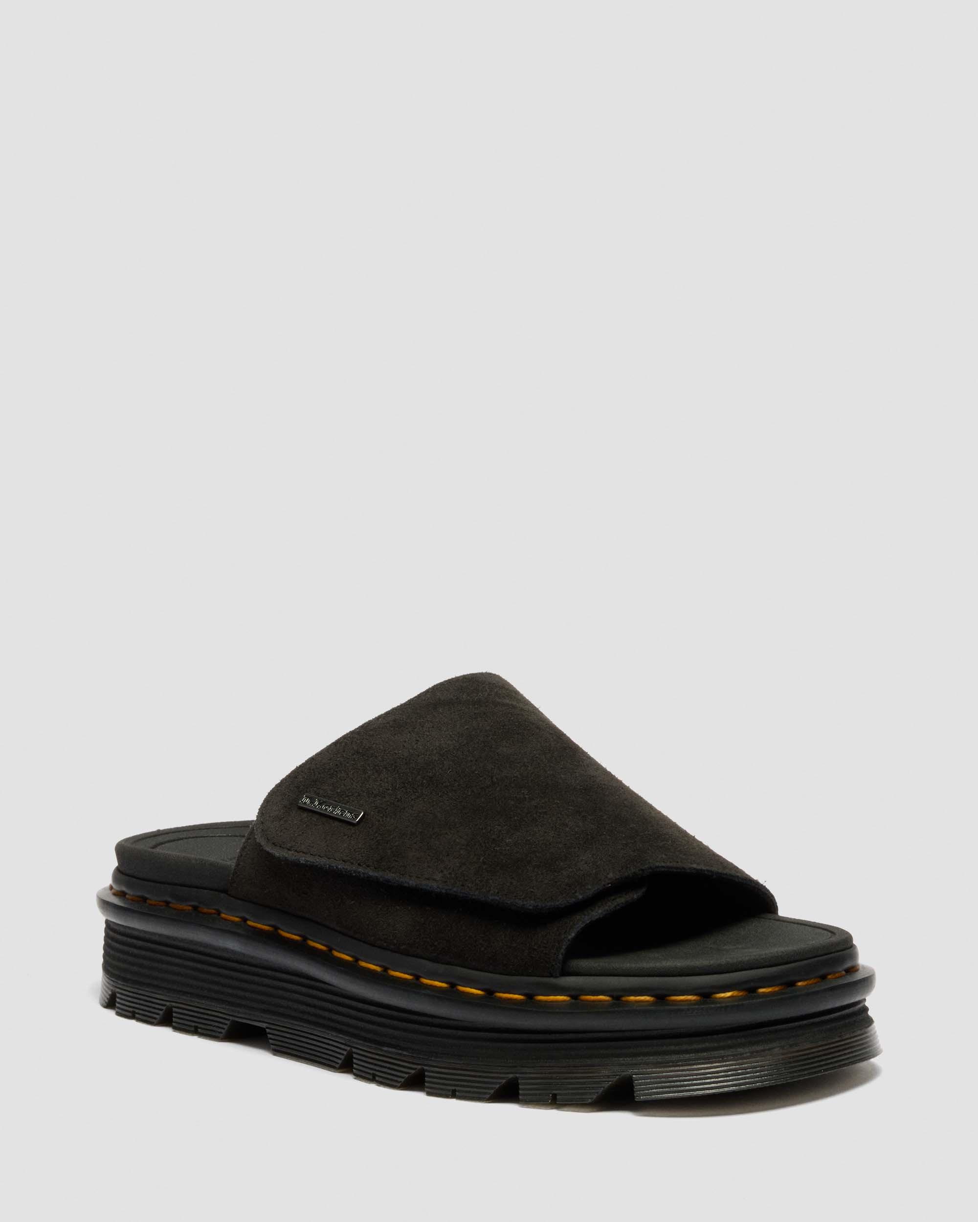 Dr. Martens Suède Zebzag Wildleder Plateau Slides in Schwarz, Größe: 43 AA7B971C58558FEBDF86FD462F86E625