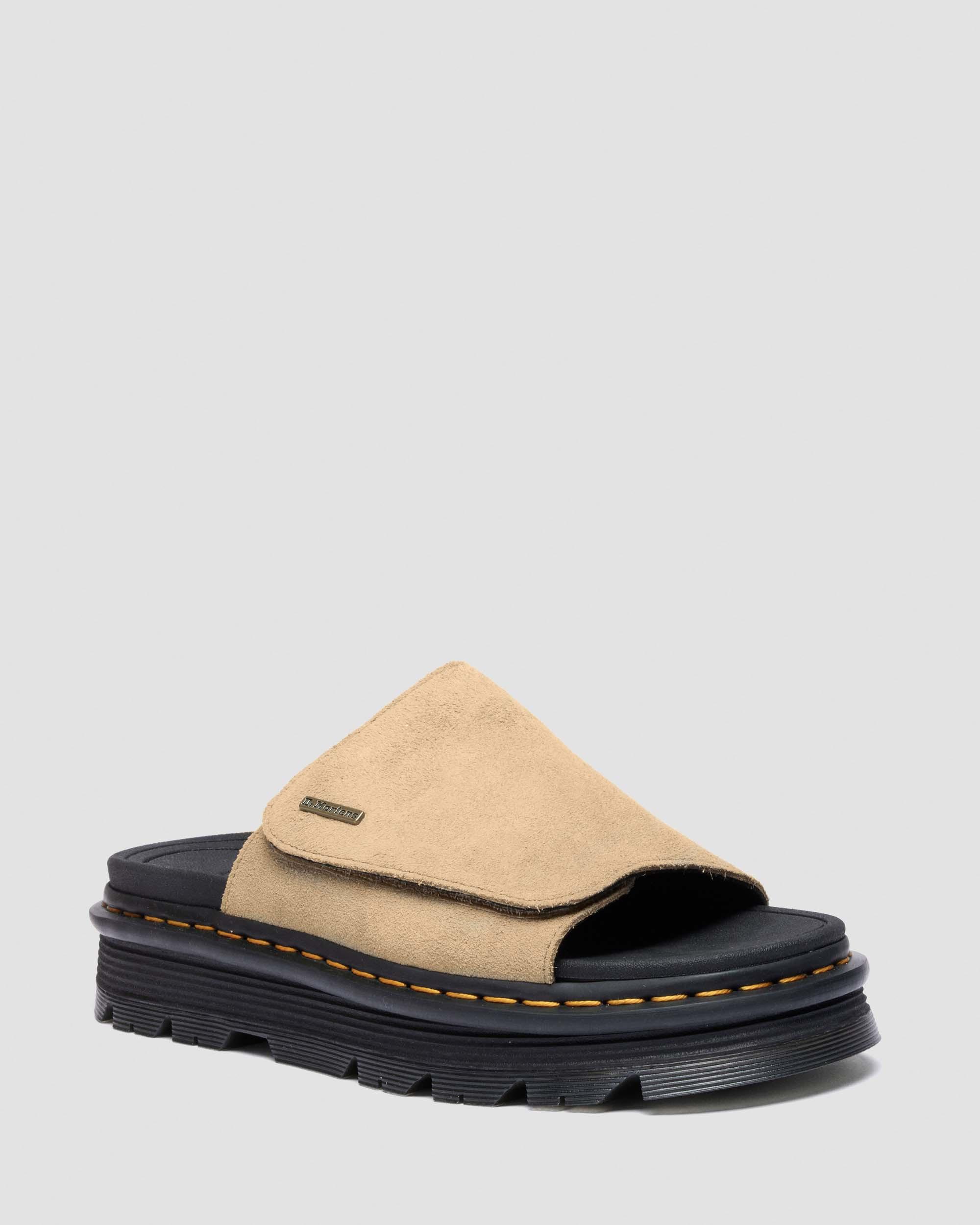 Zebzag Suede Platform Slides -sandaalit in Gyldenbrun