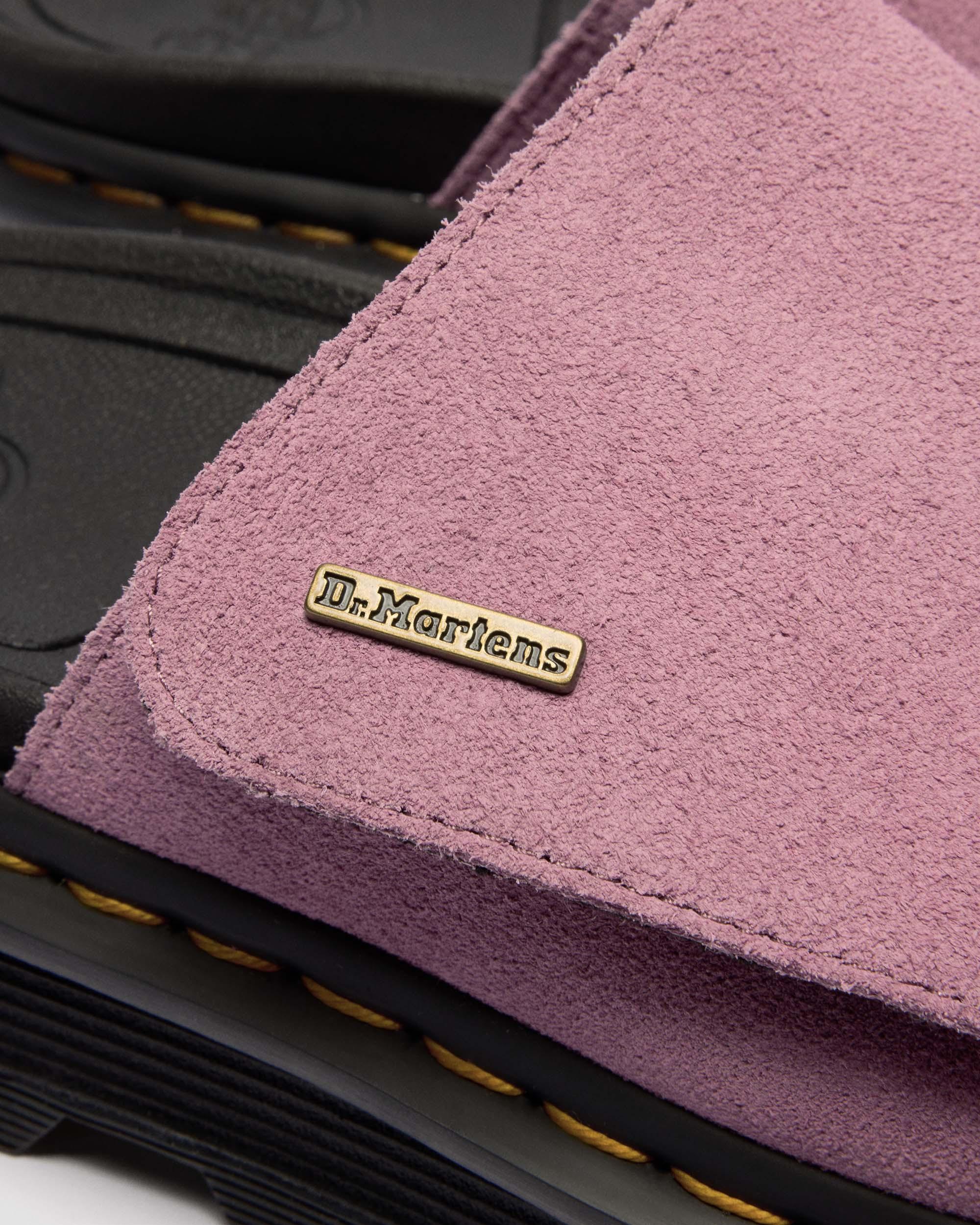 Zebzag Suède Platform Slides in Dusty Roze