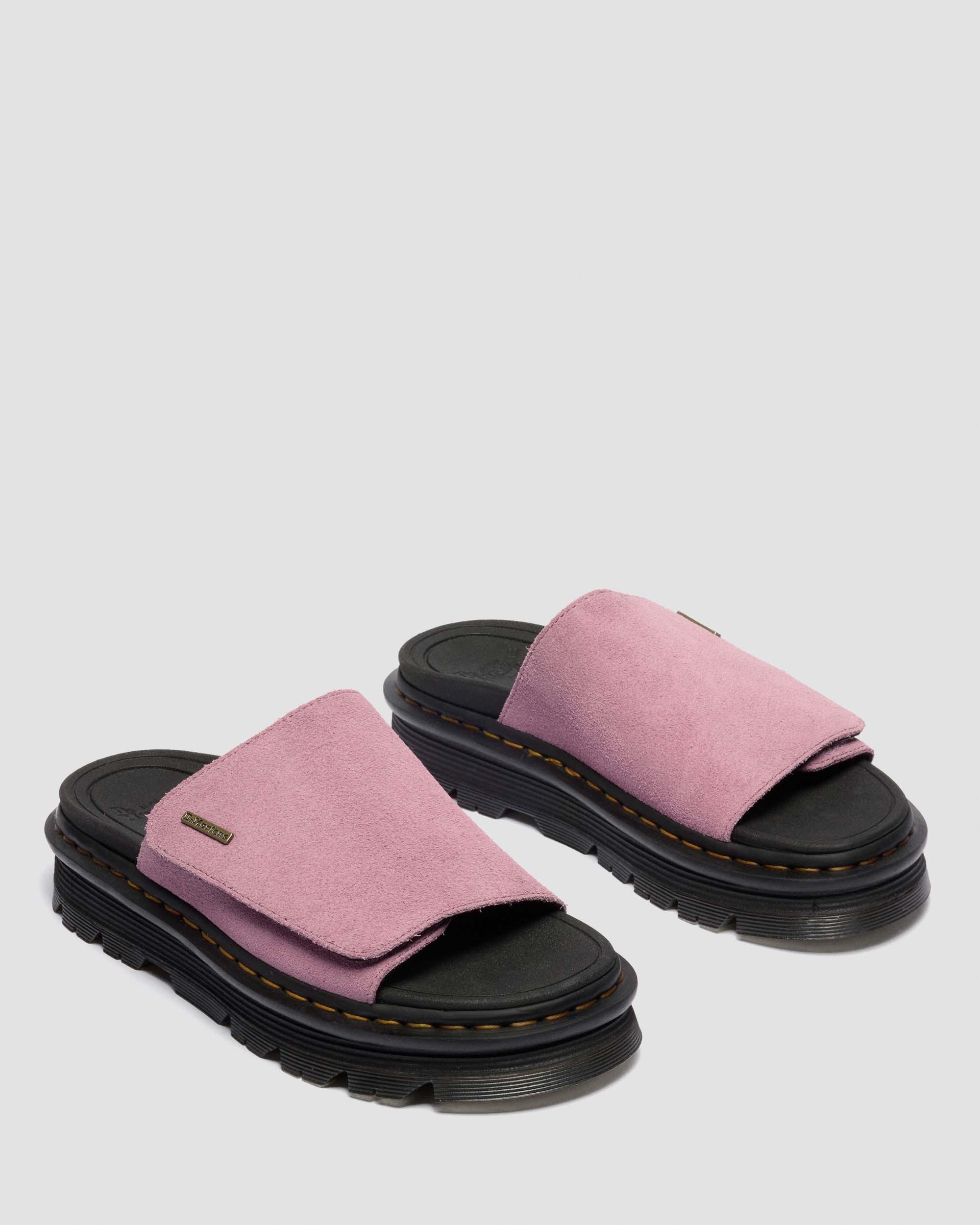 Zebzag Suède Platform Slides in Dusty Roze