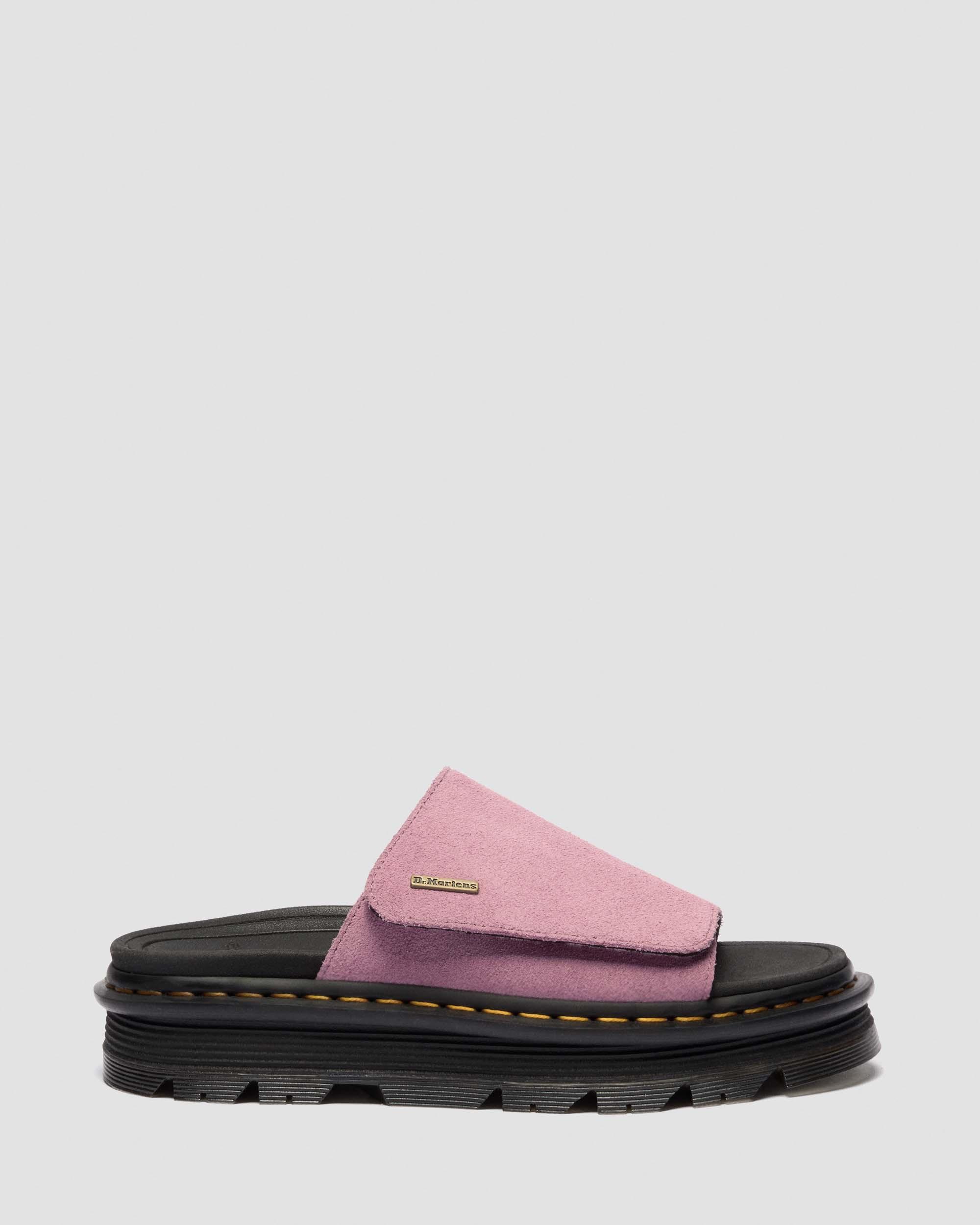 Zebzag Suède Platform Slides in Dusty Roze