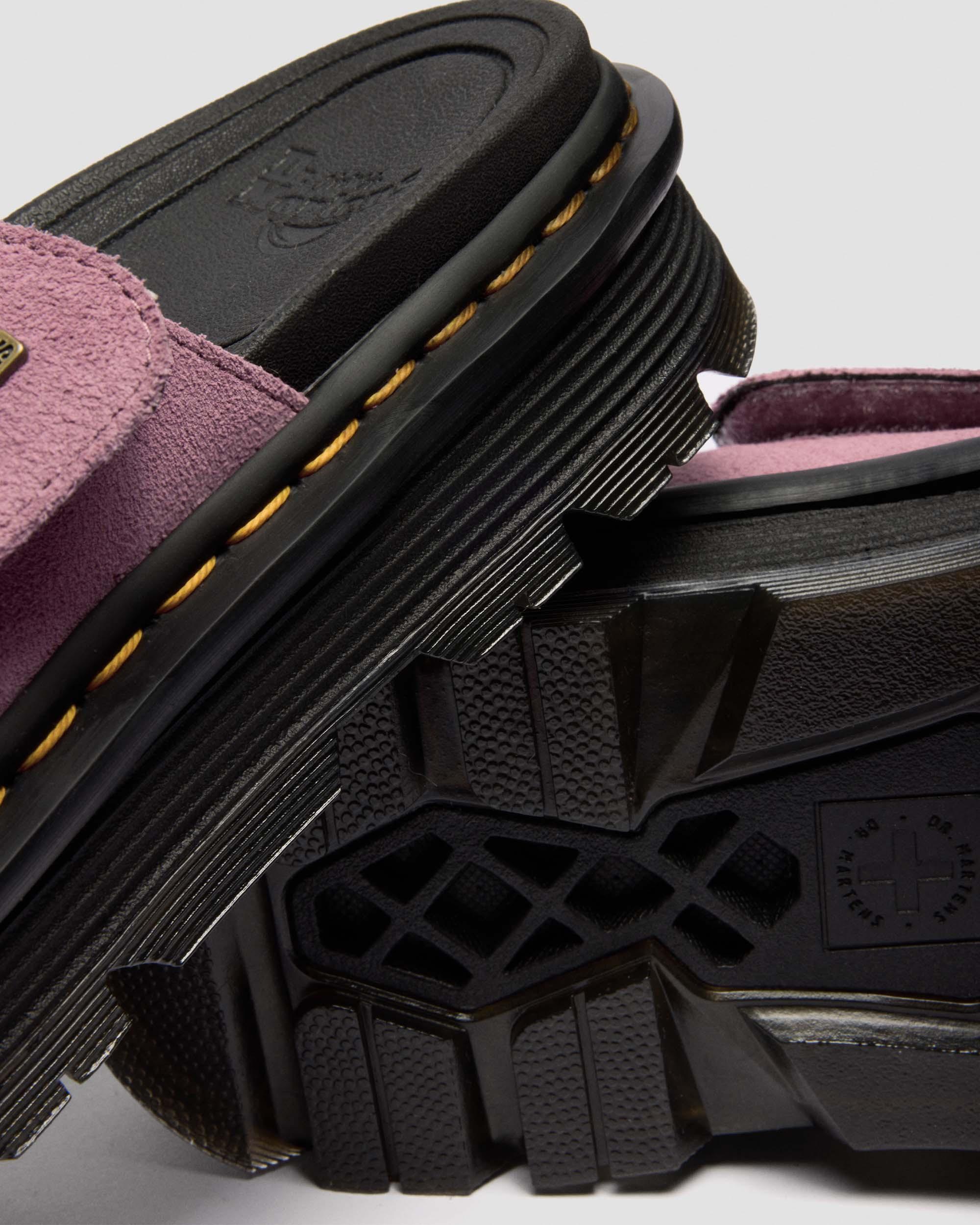 Zebzag Suède Platform Slides in Dusty Roze