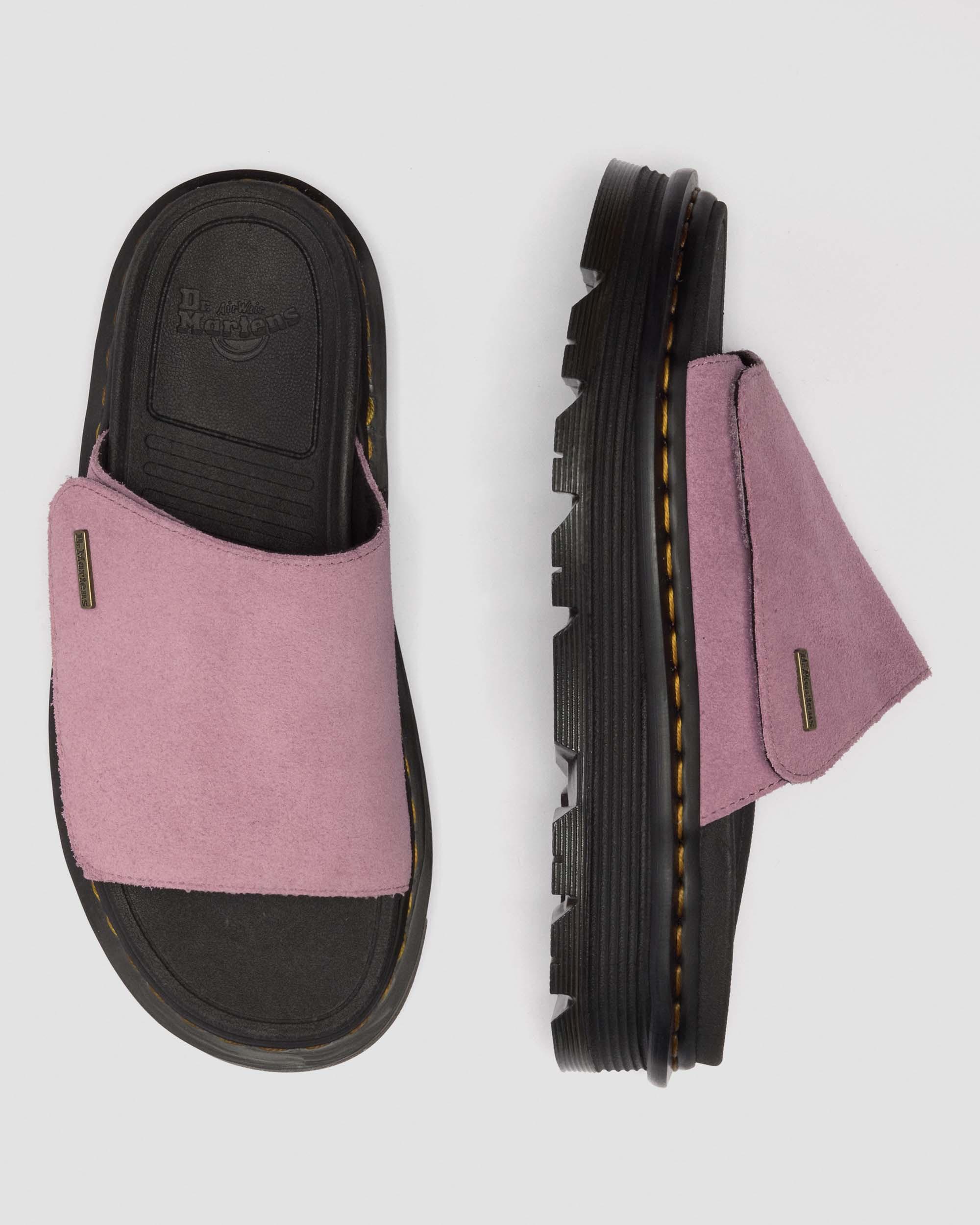 Zebzag Suède Platform Slides in Dusty Roze