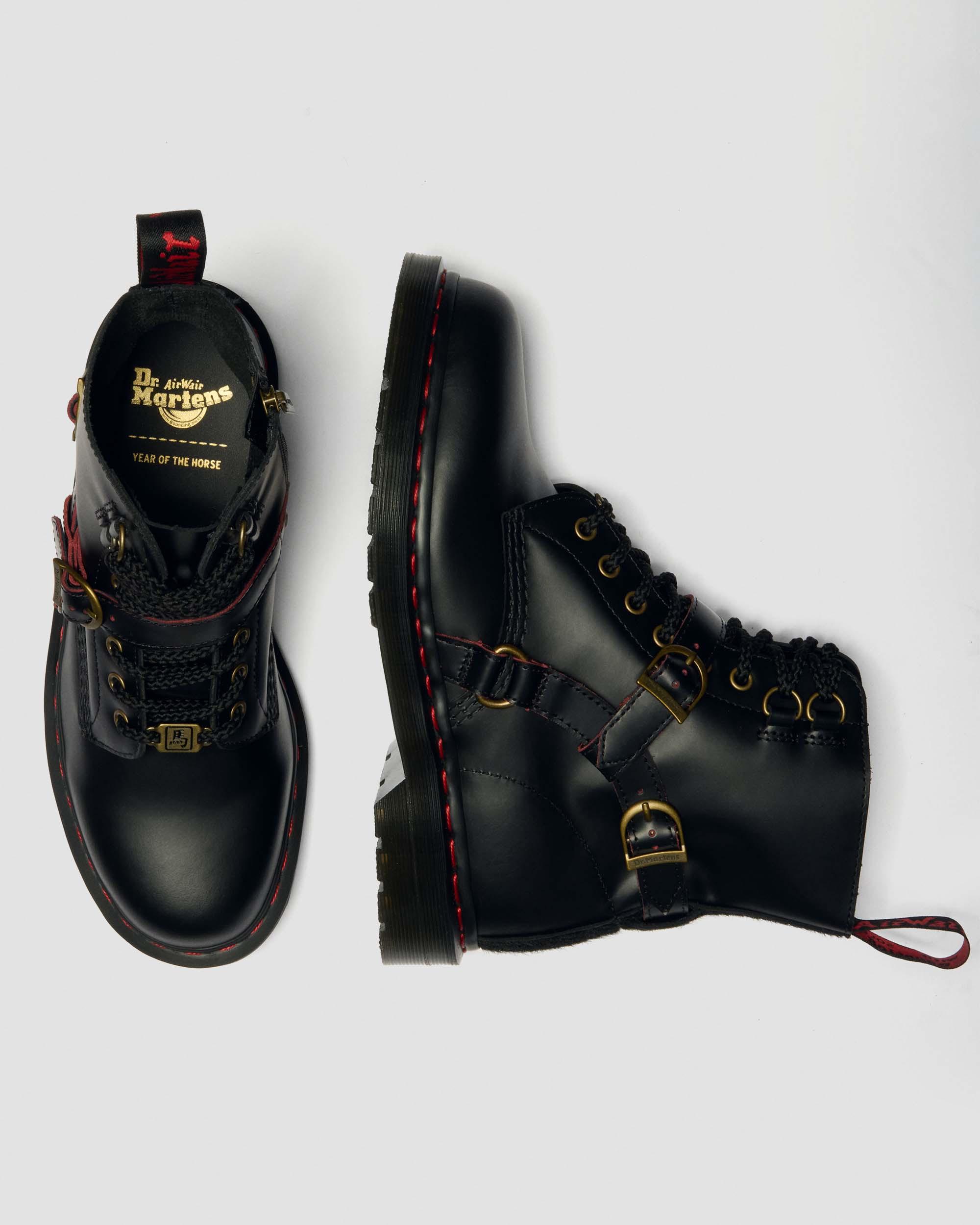 靴 Dr.Martens 1460 Year of the Horse 1460 Year Of The Horse Leather Boots in Black | Dr. Martens