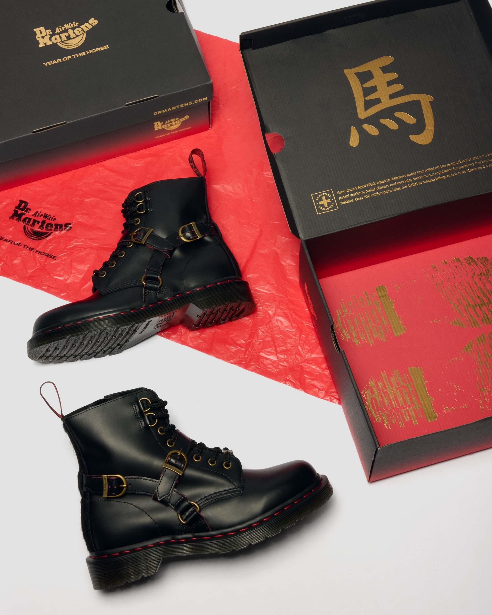1460 Year Of The Horse Leather Boots in Black | Dr. Martens