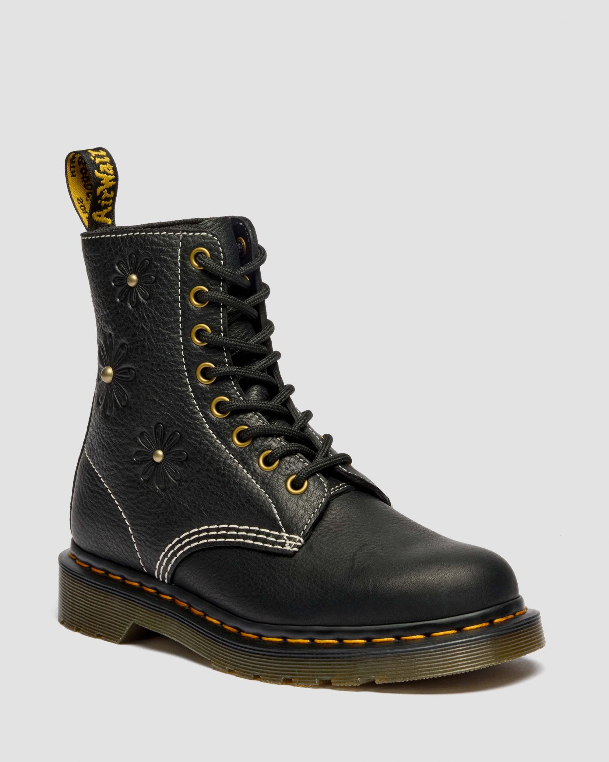 Dr.Martens flower pattern 14ホールレザーワークブーツ 1460 Vonda