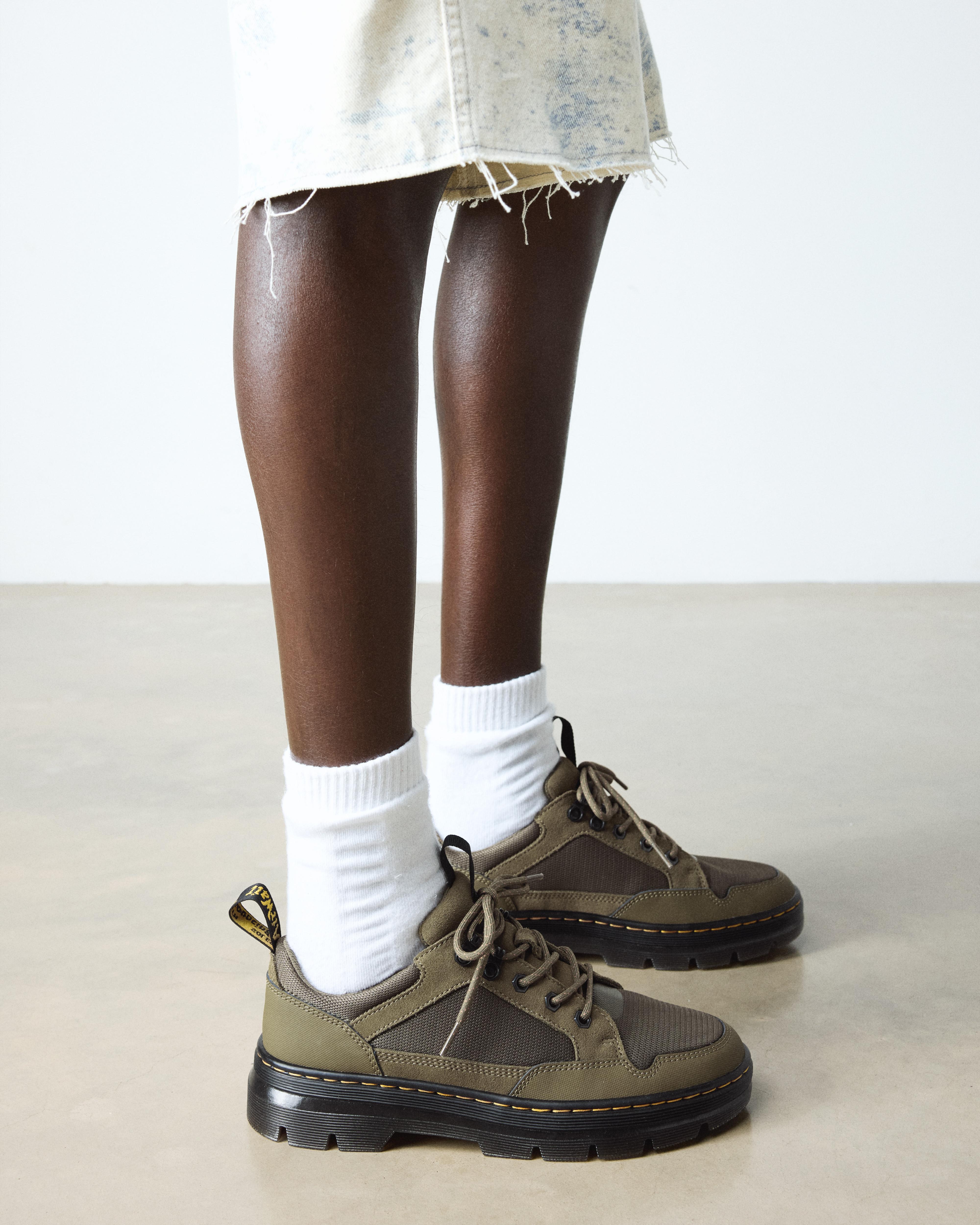 Reeder Mk.02 Canvas & Genix Nappa Utility Shoes in Dms Olive | Dr