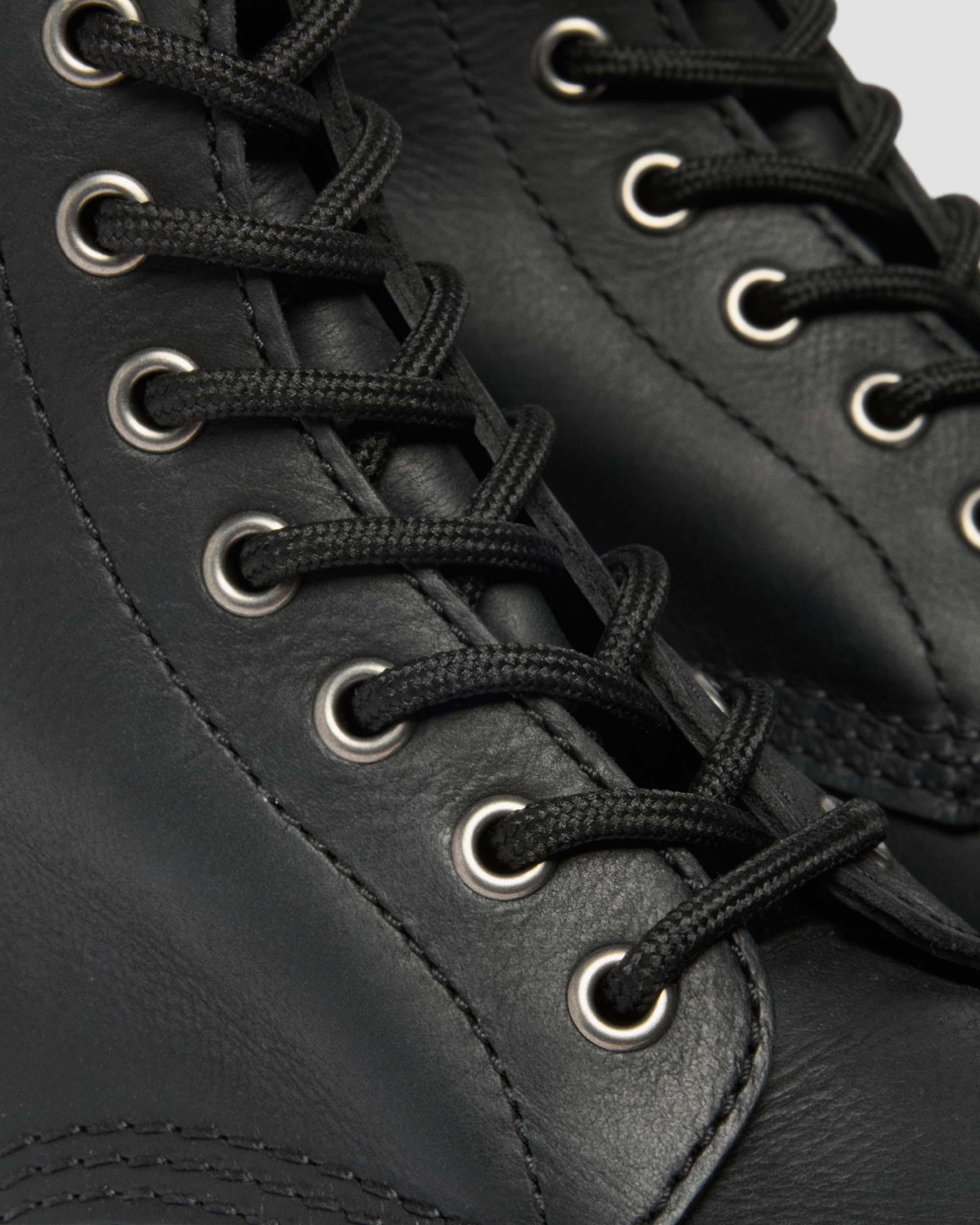 Stivali 1460 in pelle con puntale in metallo in Nero