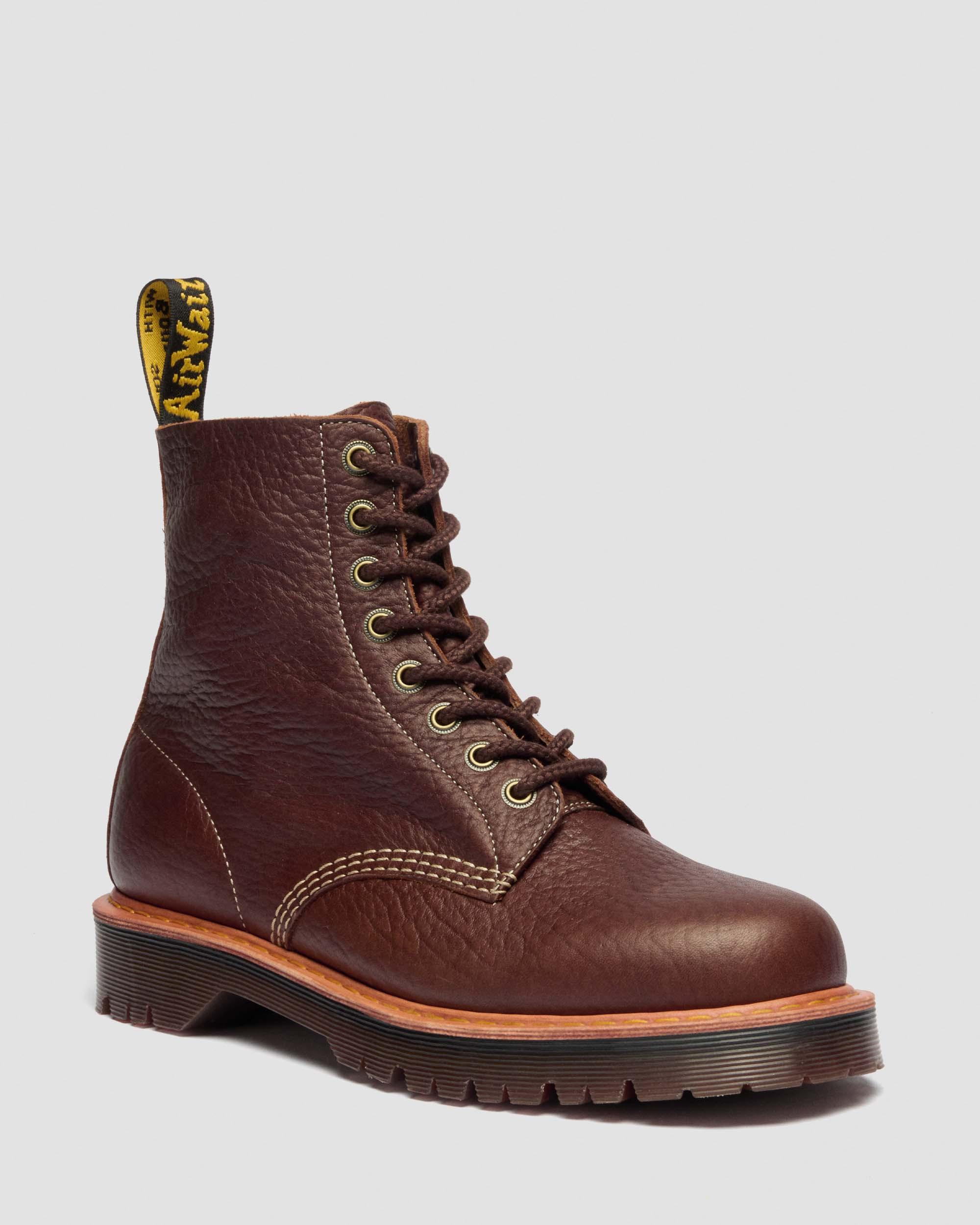 Dr. Martens 1460 Wild Grain Leather Boots in Brown, Size: 9.5
