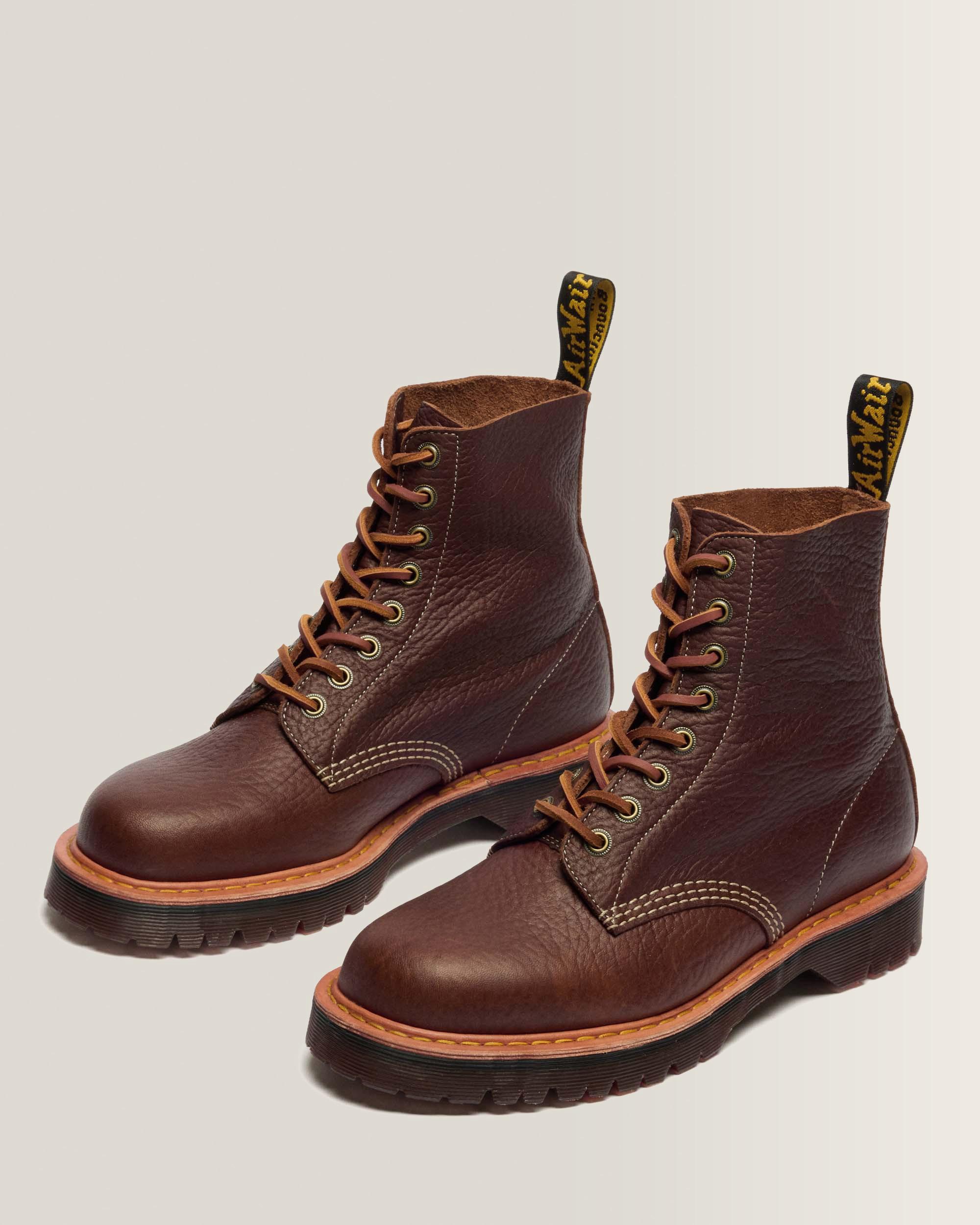 1460 Wild Grain Leather Boots in Sepia Brown | Dr. Martens