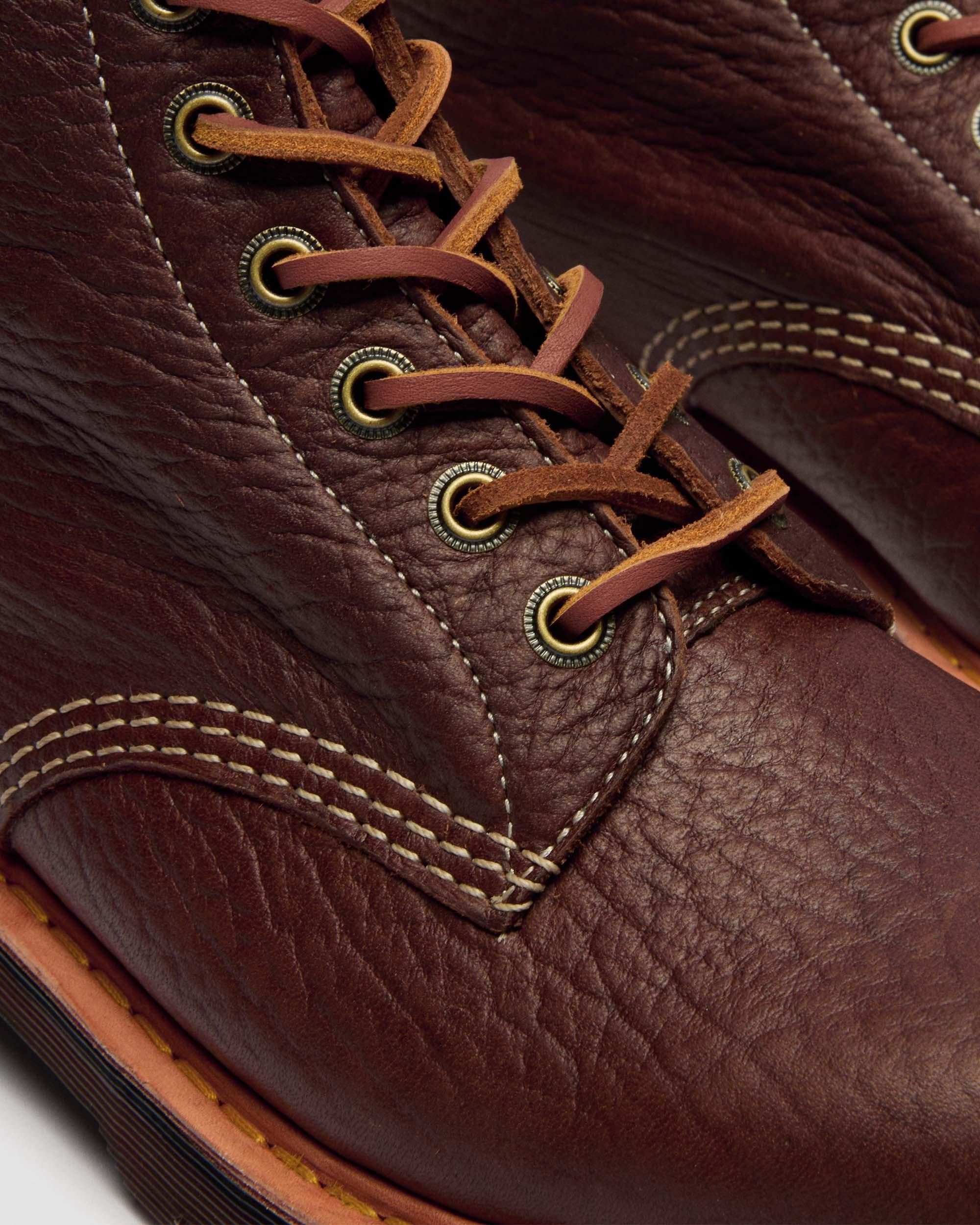 1460-støvler i Wild Grain-læder in Sepiabrun