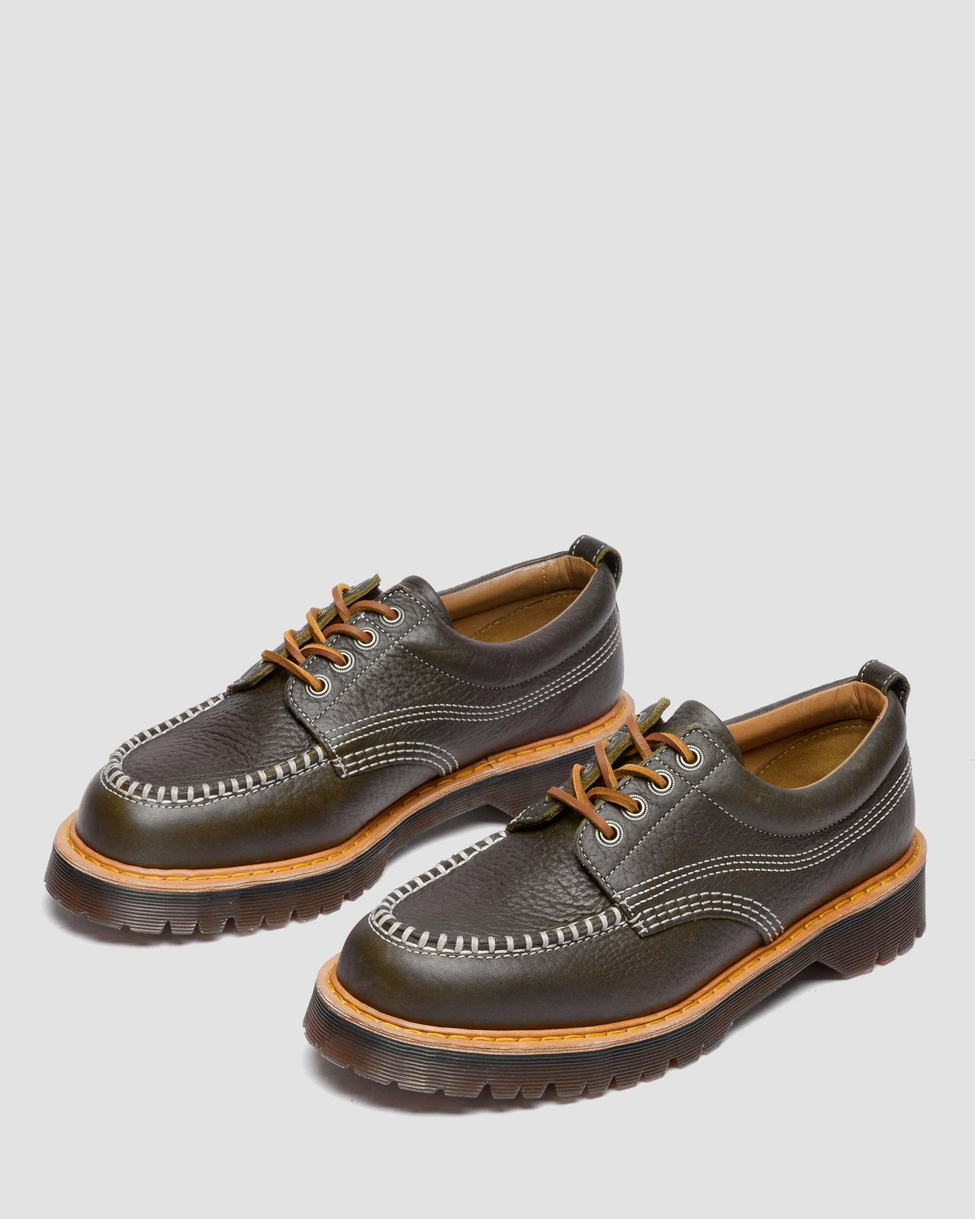 Lowell Wild Grain Leather Moc Toe Shoes