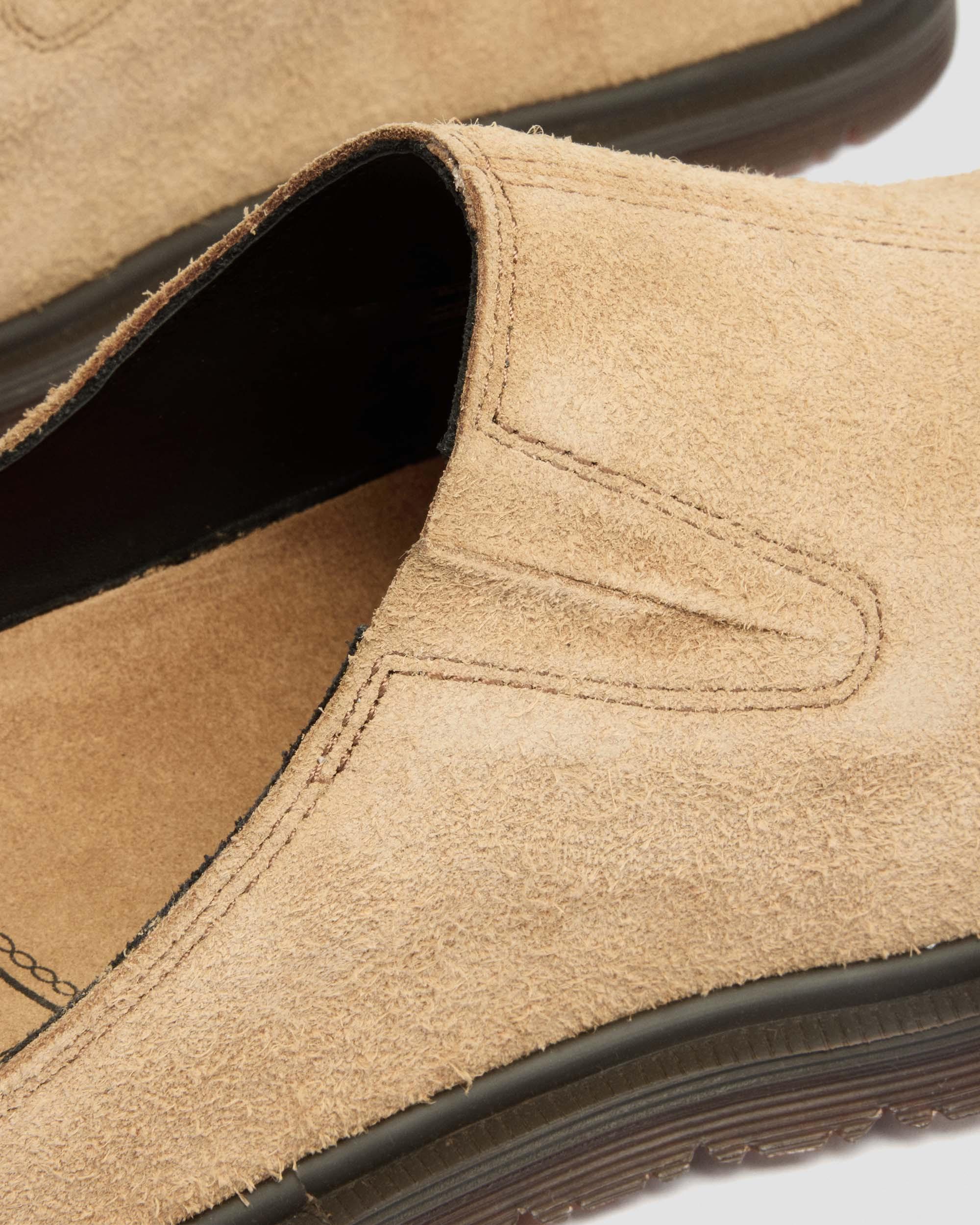 San Hairy Suede Mules in Savannah Tan